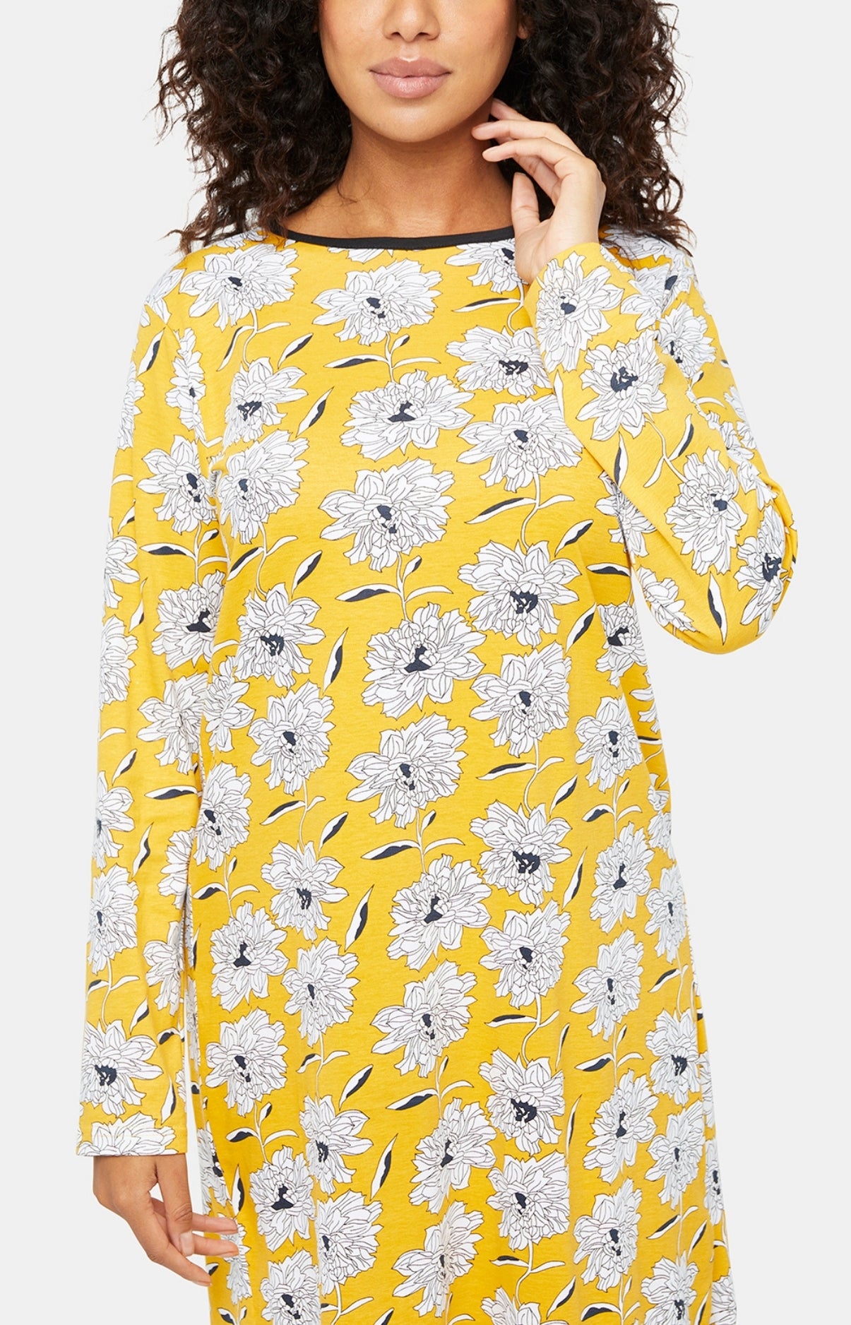 Pyjama long boutonné Femme Simone Jaune 2