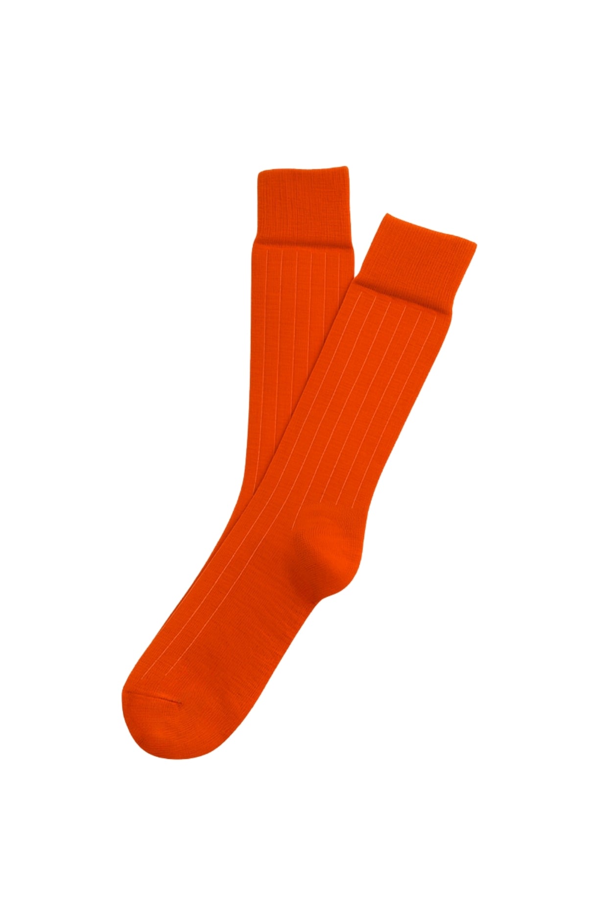 Chaussettes laine et coton rouille homme 1