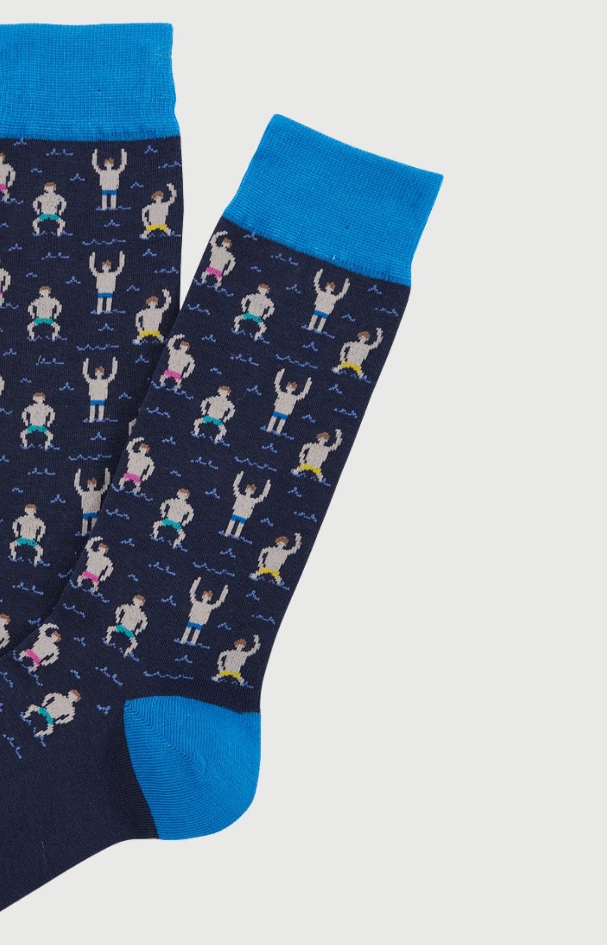 Chaussettes Homme Bain de minuit Imprimé broderie baigneurs en maillots multicolores 2