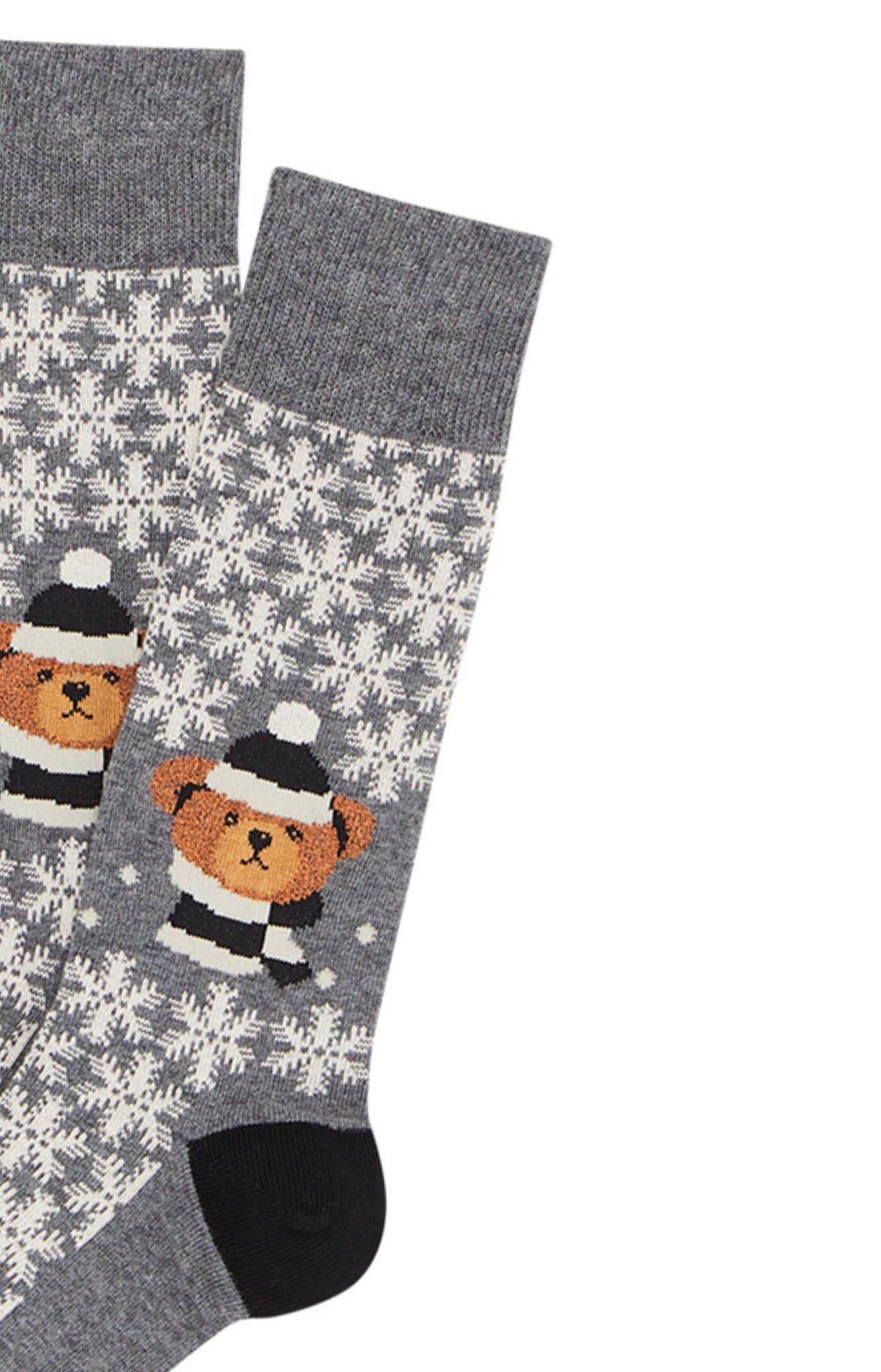 Chaussettes teddy Gris 2