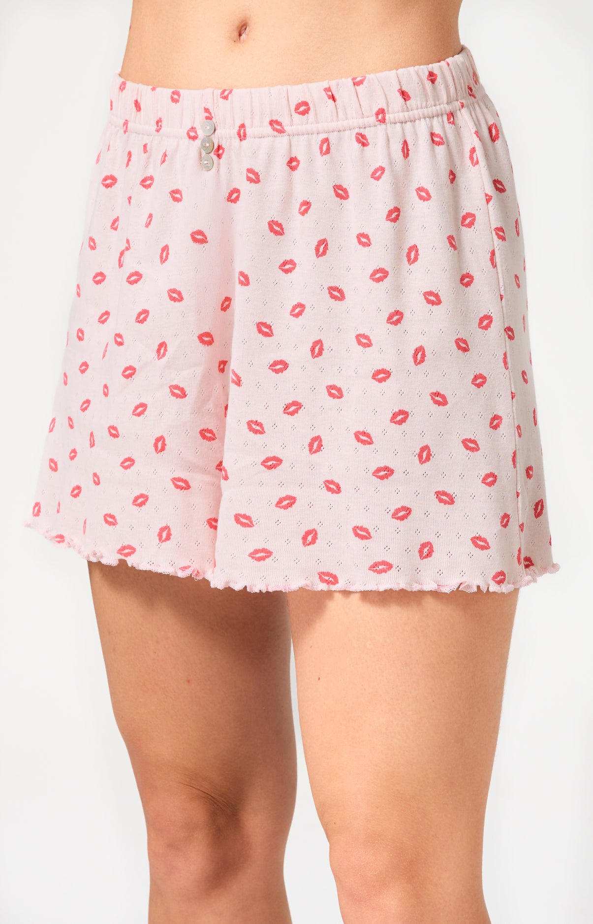 Pyjama Femme Kiss Imprimé bisous rouge à lèvre 6
