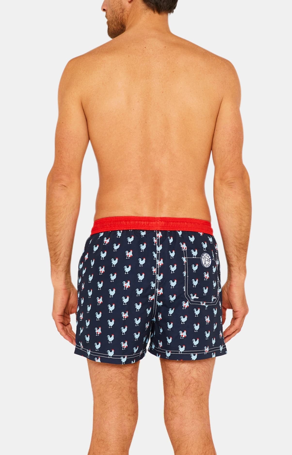 Short de bain Homme motif coq Marine 6