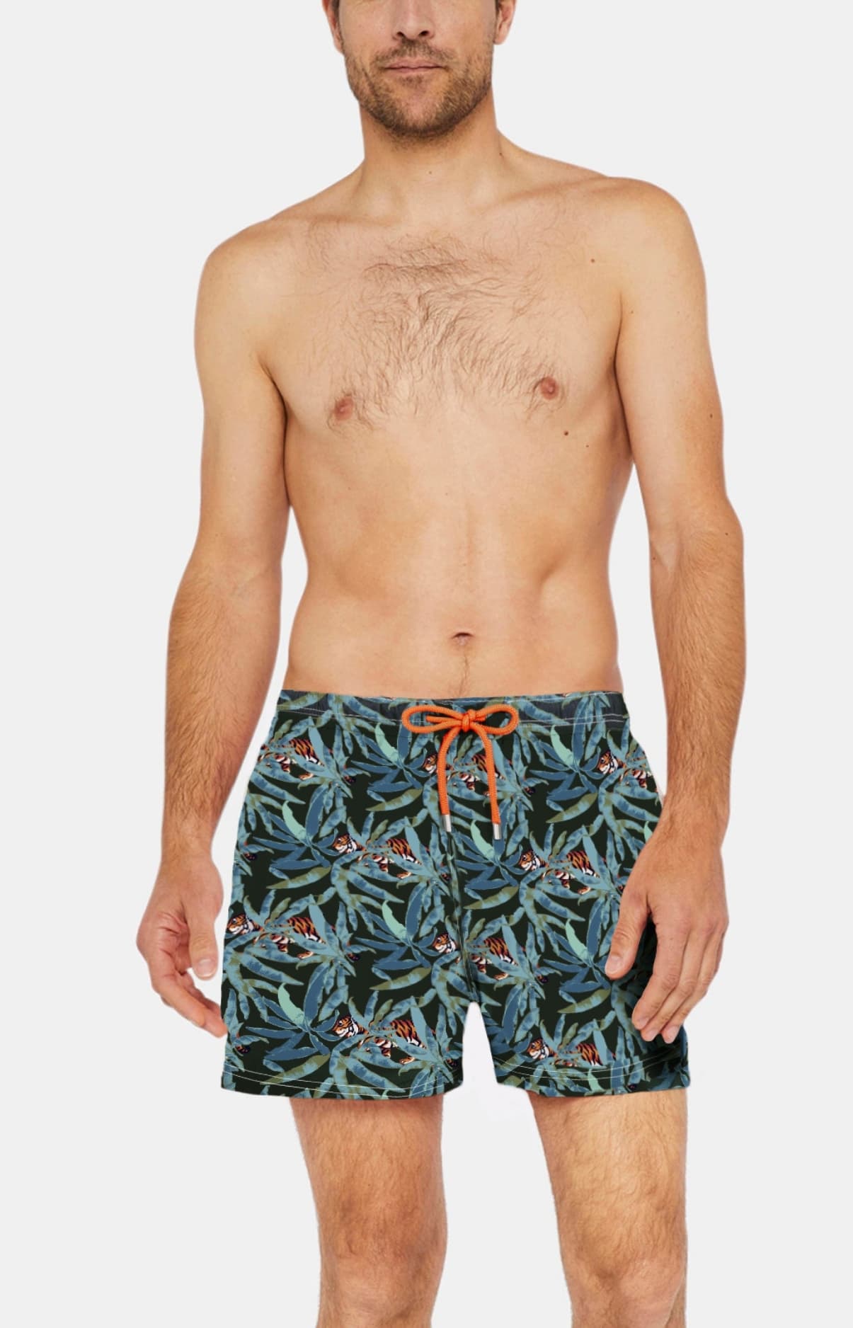 Short de bain tigre Kaki 1