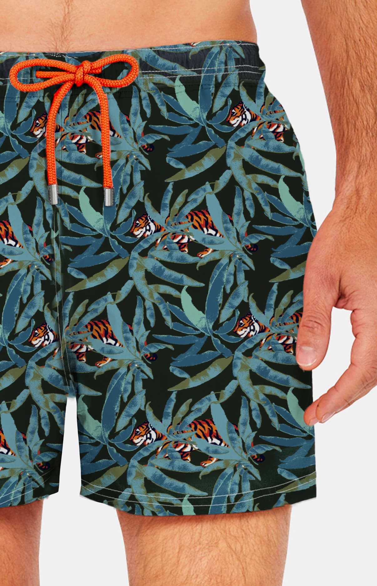 Short de bain tigre Kaki 2