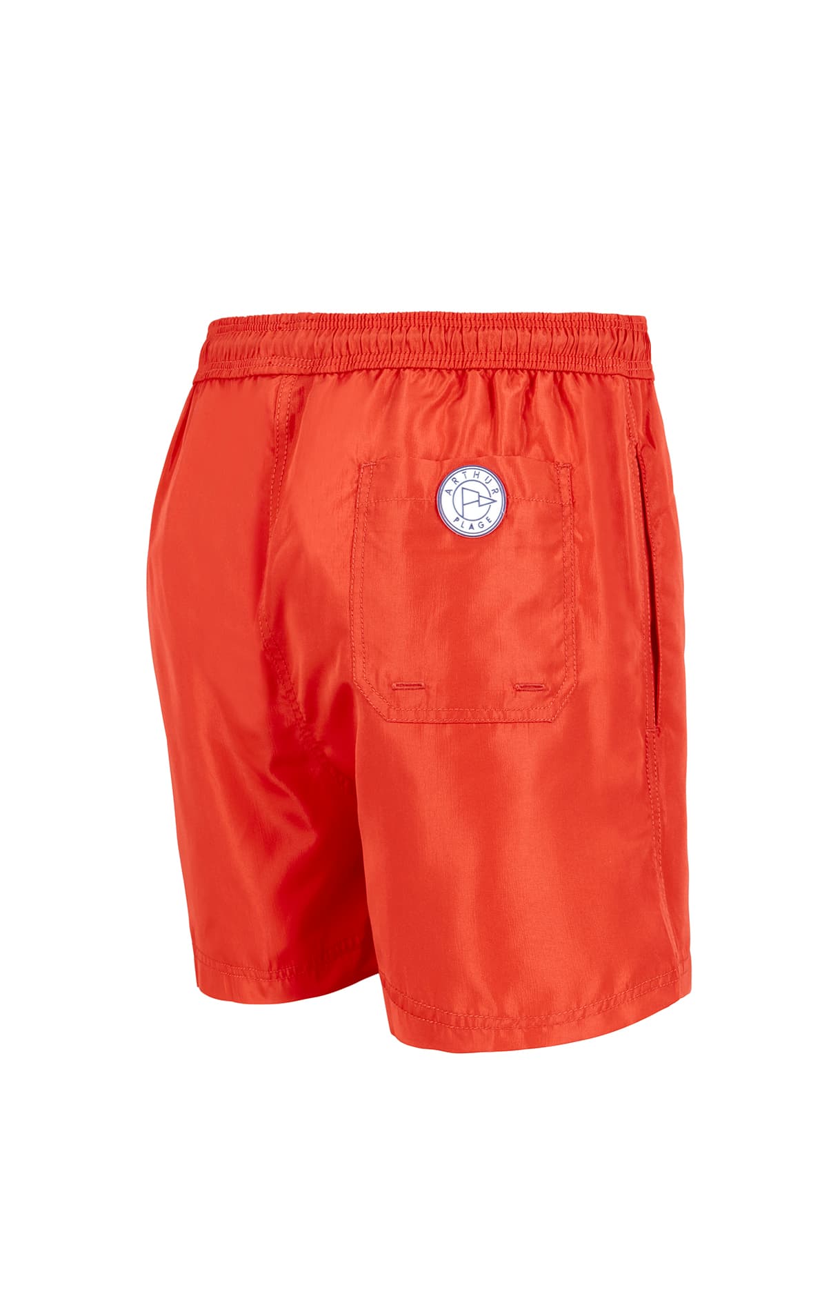Short de bain Homme uni Rouge 7