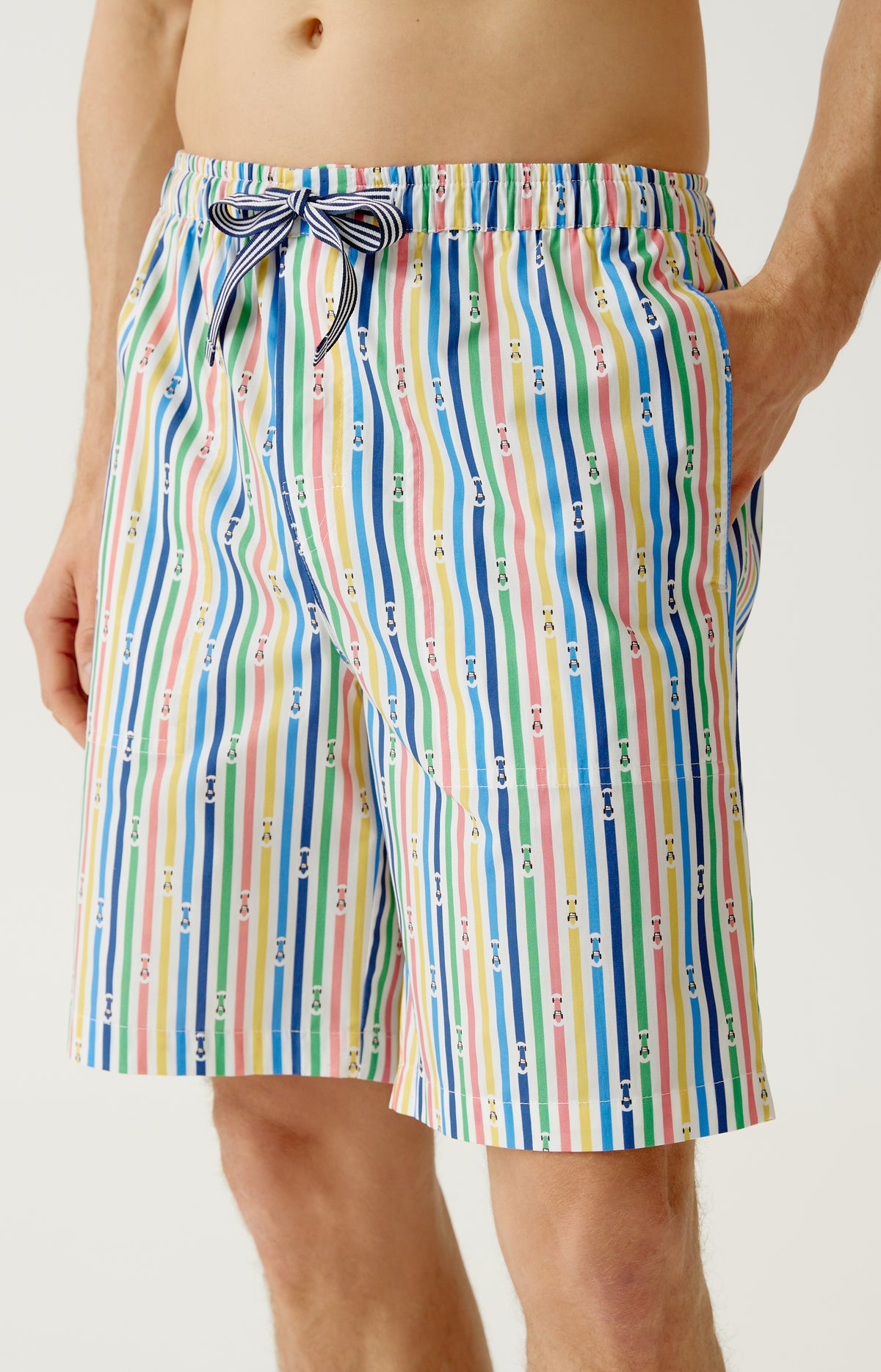 Pyjashort Homme marine et rayé 6