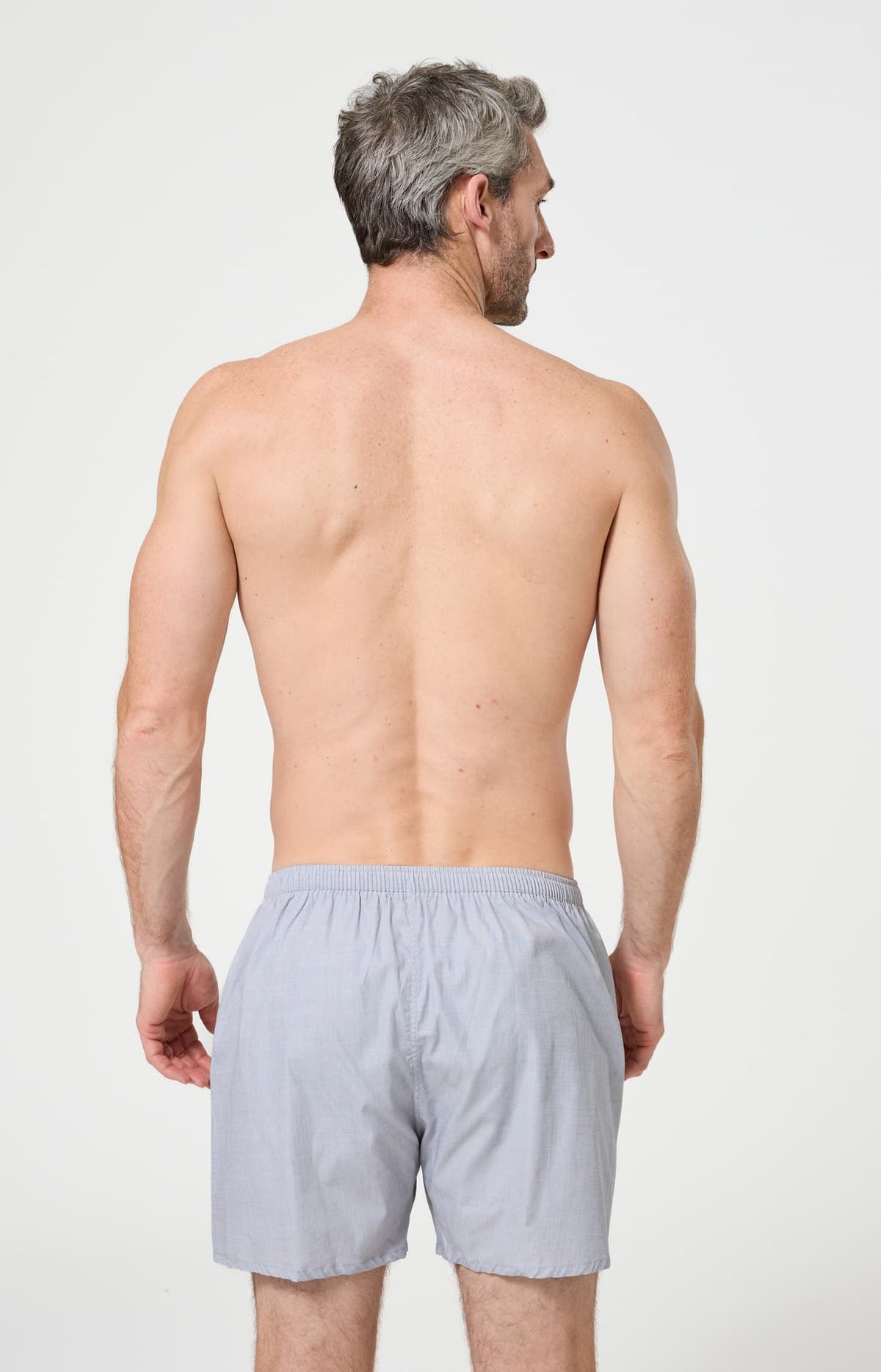 Caleçon classique homme uni gris clair 5