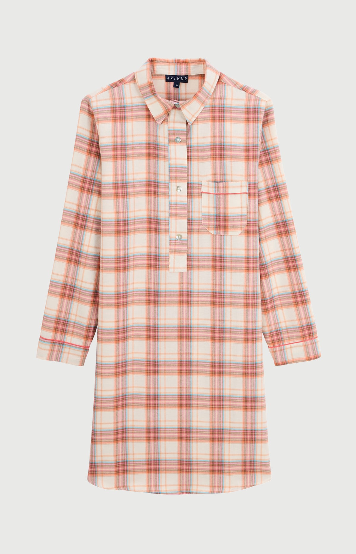 Chemise Grand-Père en flanelle de coton - Alix