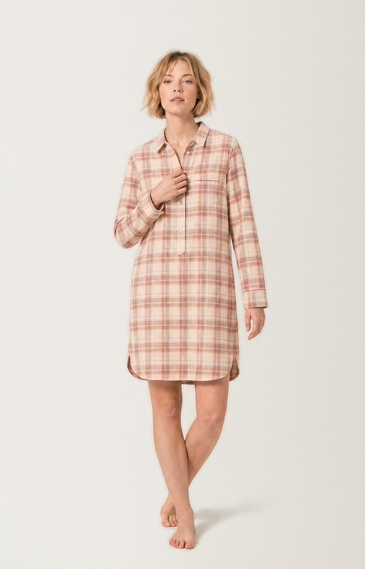 Chemise Grand-Père en flanelle de coton - Alix