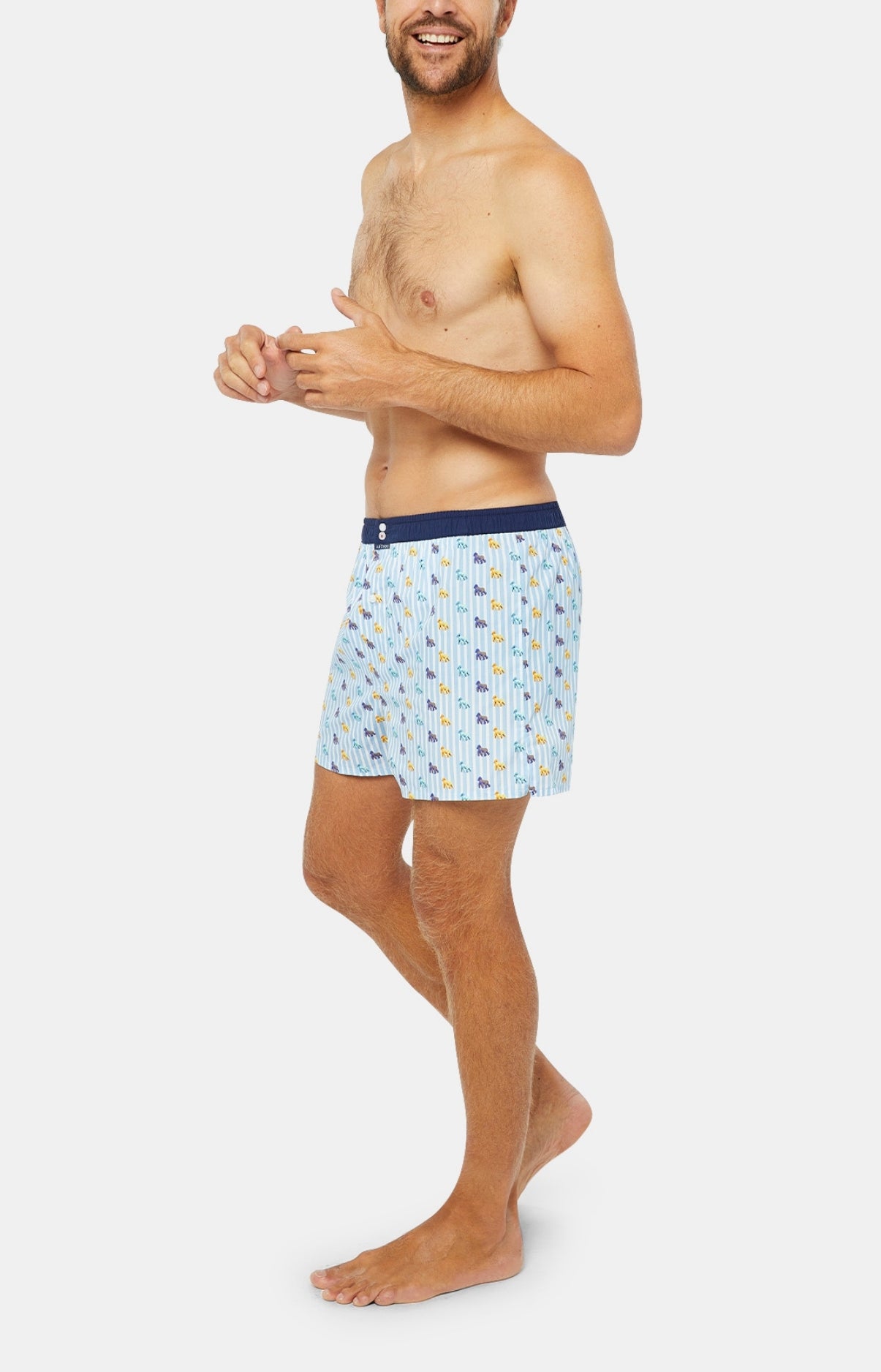 Caleçon avec suspensoir Homme Le Club n°1044 Bleu 4