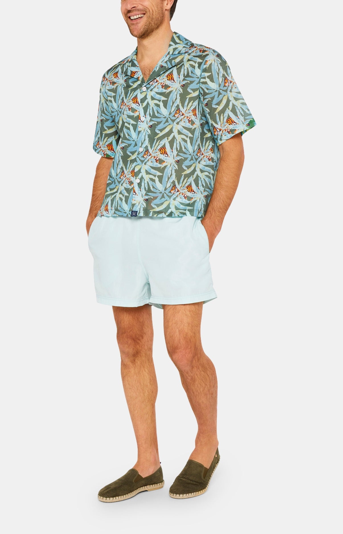 Chemise Homme manches courtes Tigre Vert 2
