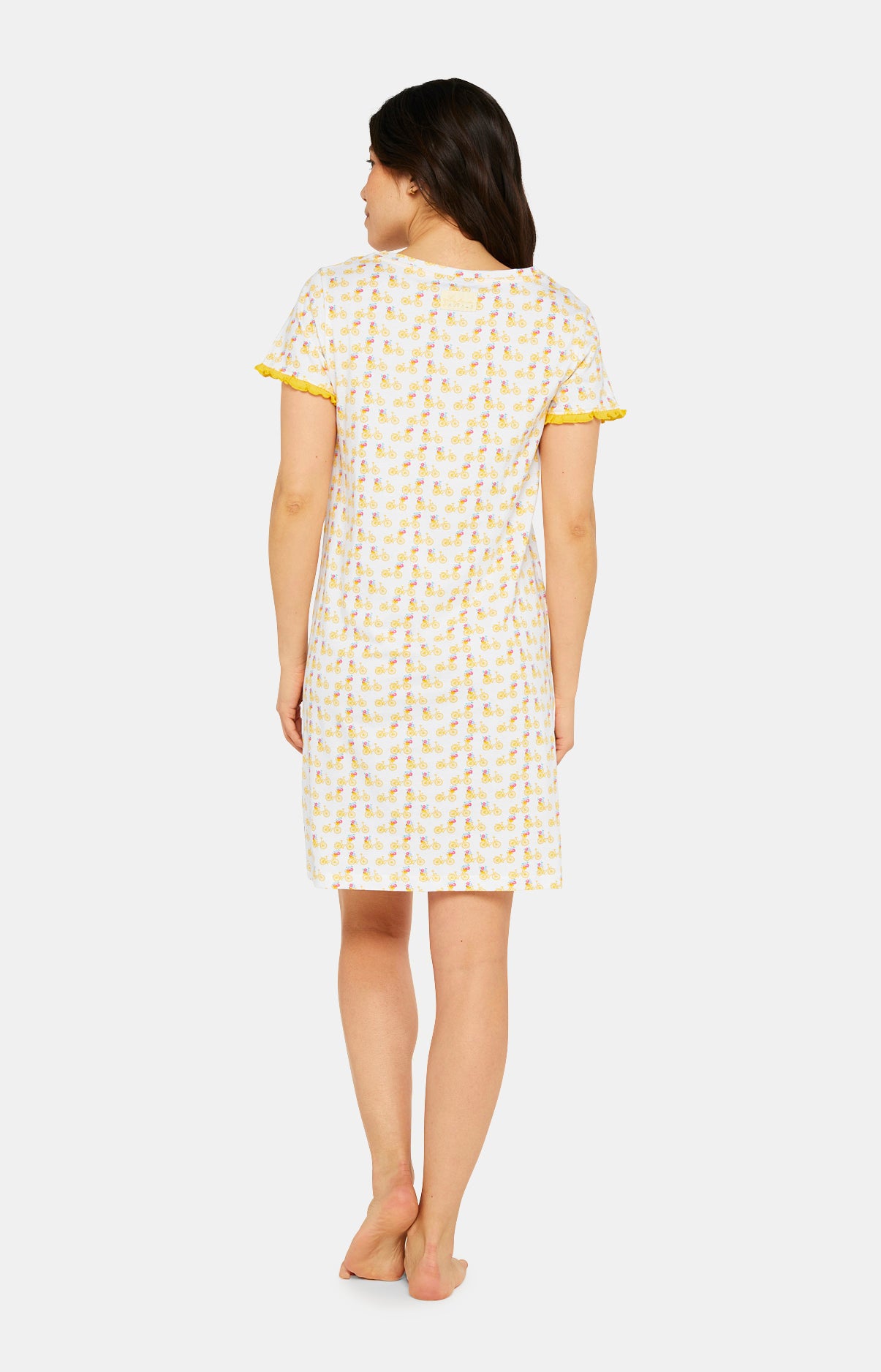 Chemise de nuit Femme Petit Vélo Jaune 5