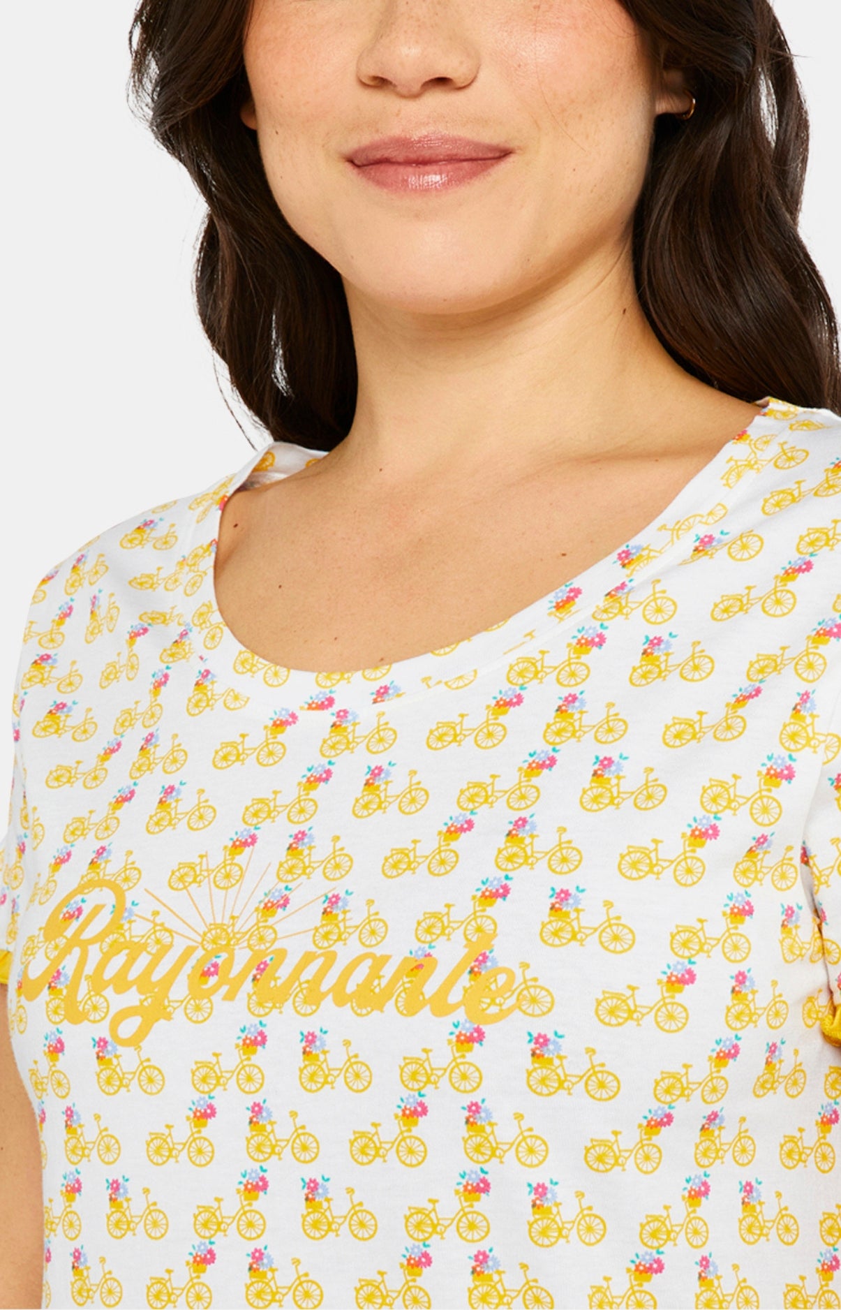 Chemise de nuit Femme Petit Vélo Jaune 2