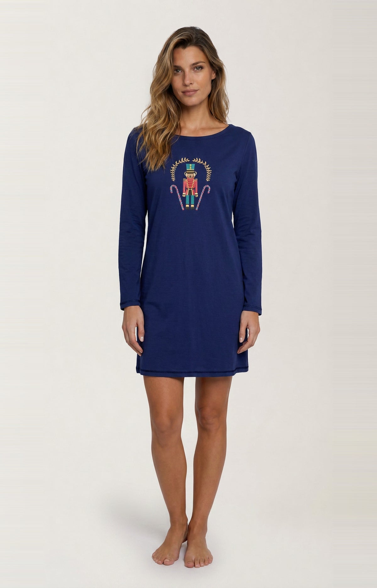 Chemise de nuit en jersey de coton épais - Casse-noisette