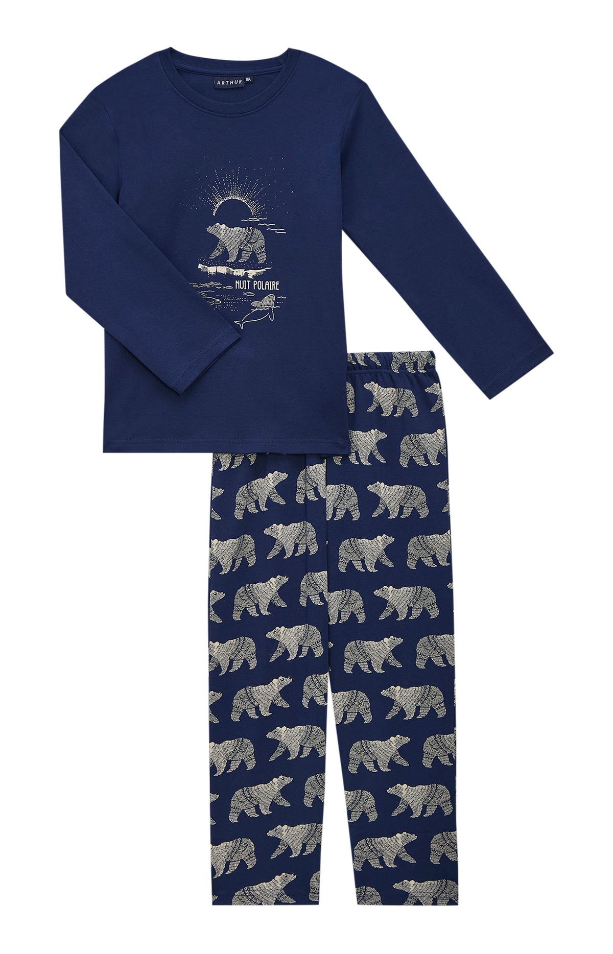 Pyjamas Enfant Nuit Polaire MARINE 3