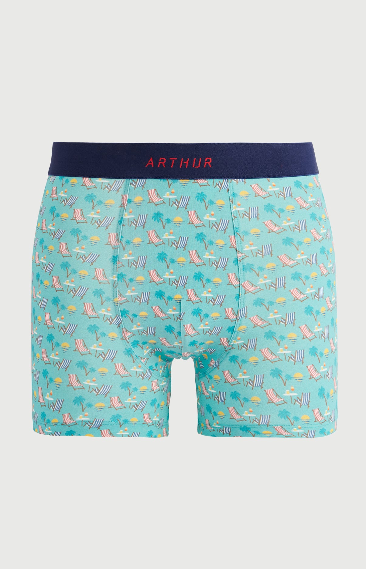 Boxer homme Transat Imprimé transats en bord de mer et palmiers 3