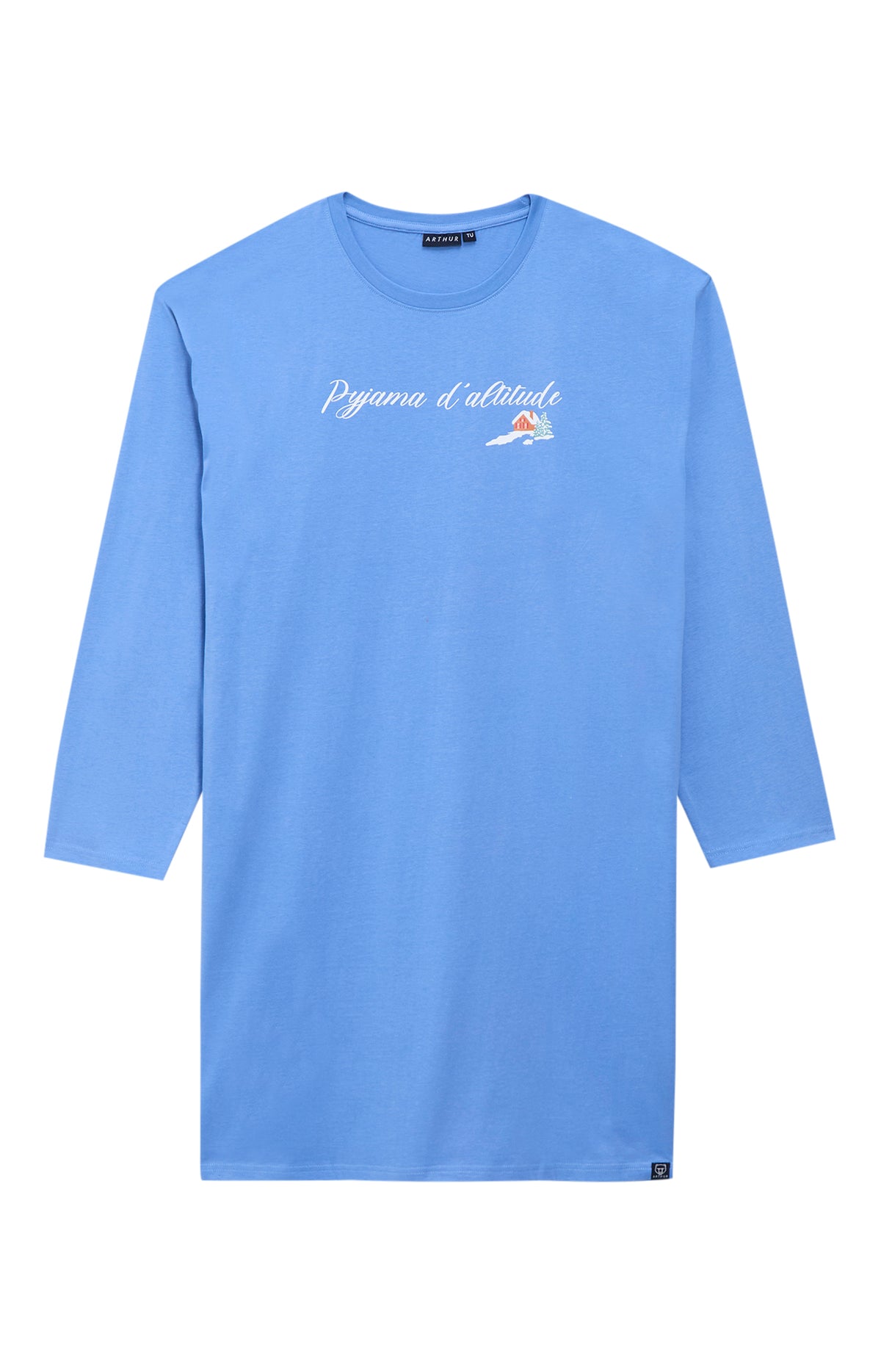 Chemises de nuit Homme Shirt Noël en altitude BLEU 3