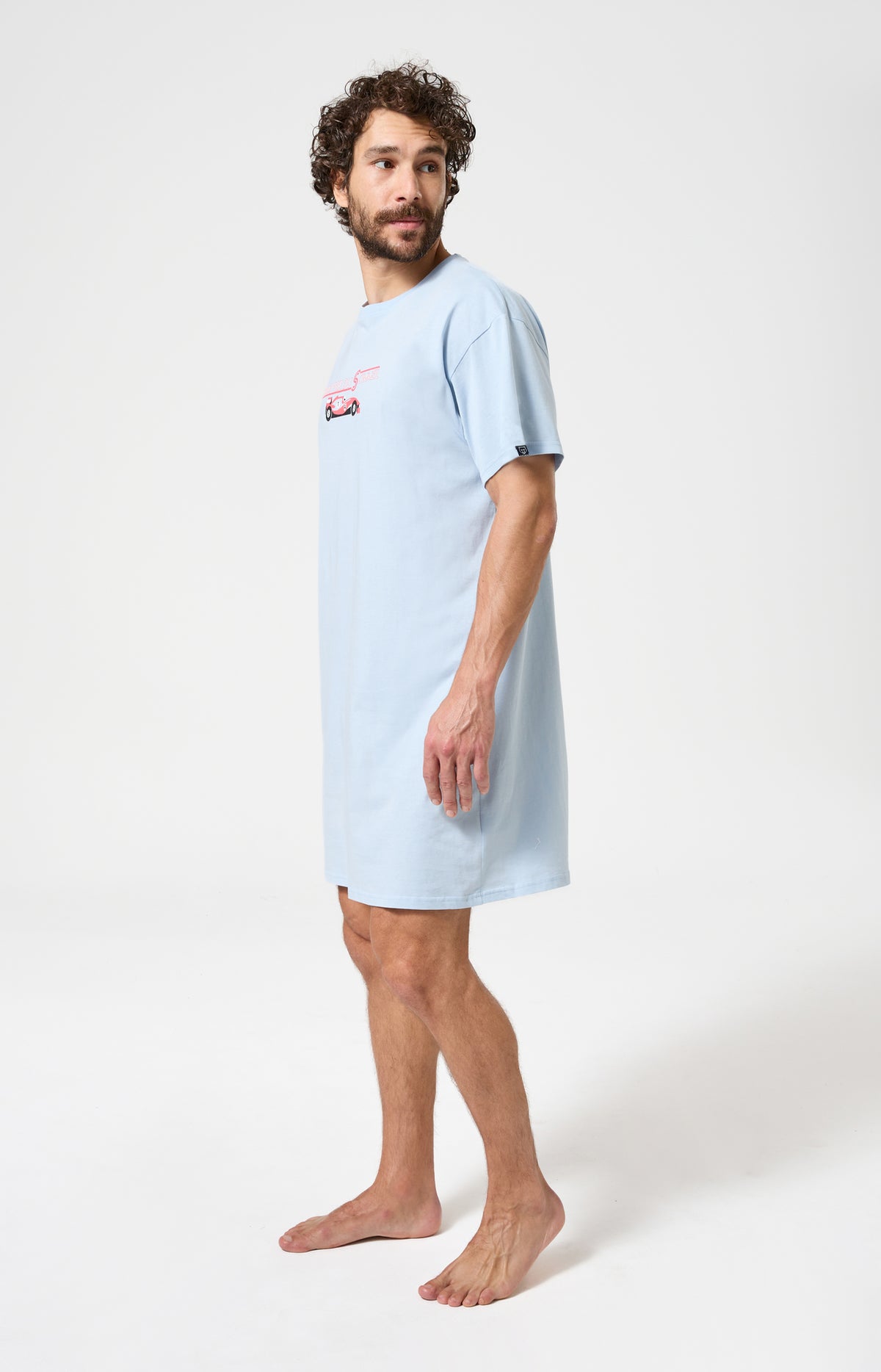 Chemise de nuit Homme Le Grand Prix du Sommeil Manches courtes Imprimé voiture formule 1 4