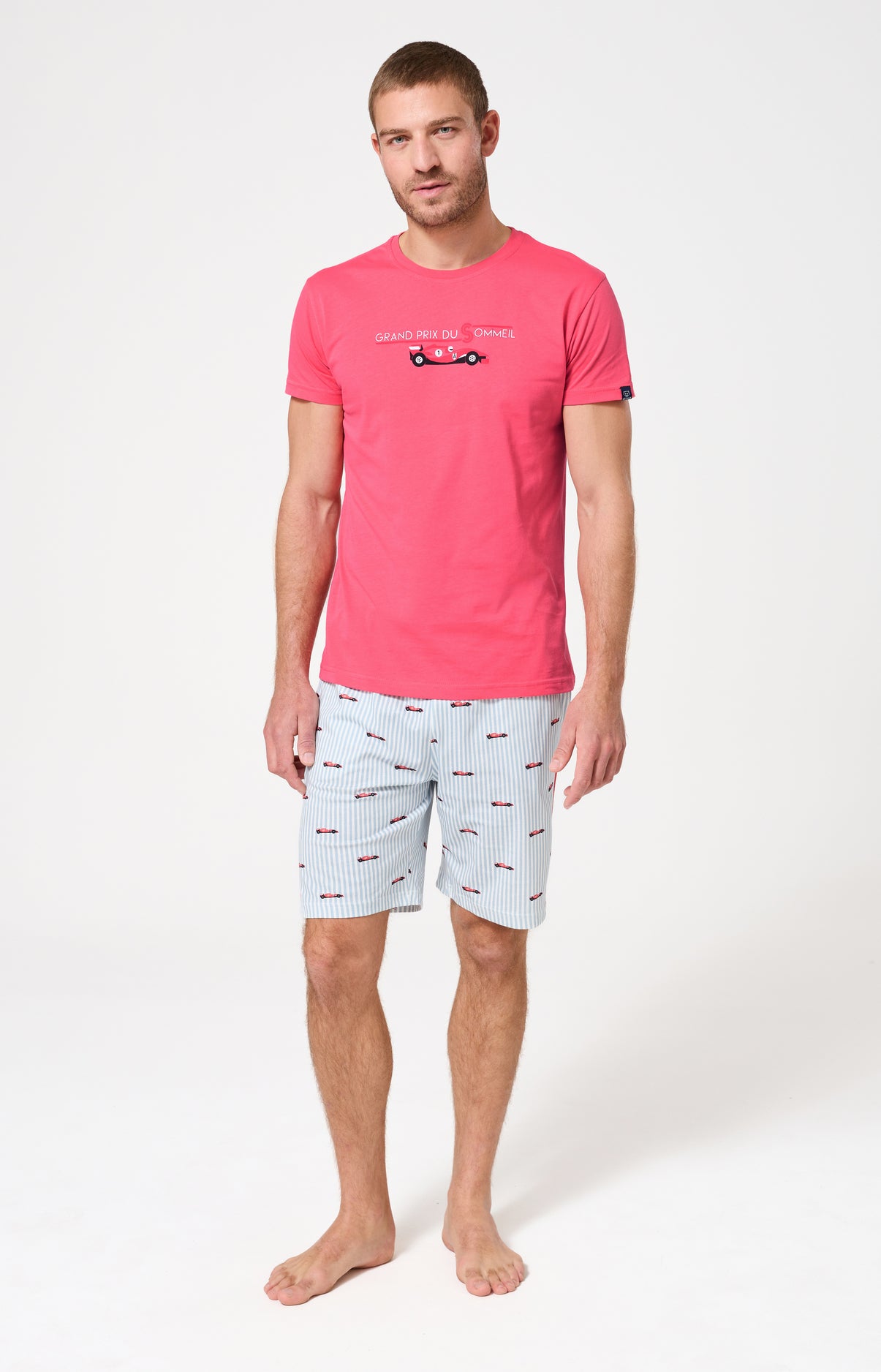 Pyjama Homme Le Grand Prix du Sommeil Manches courtes Imprimé voiture formule 1 1