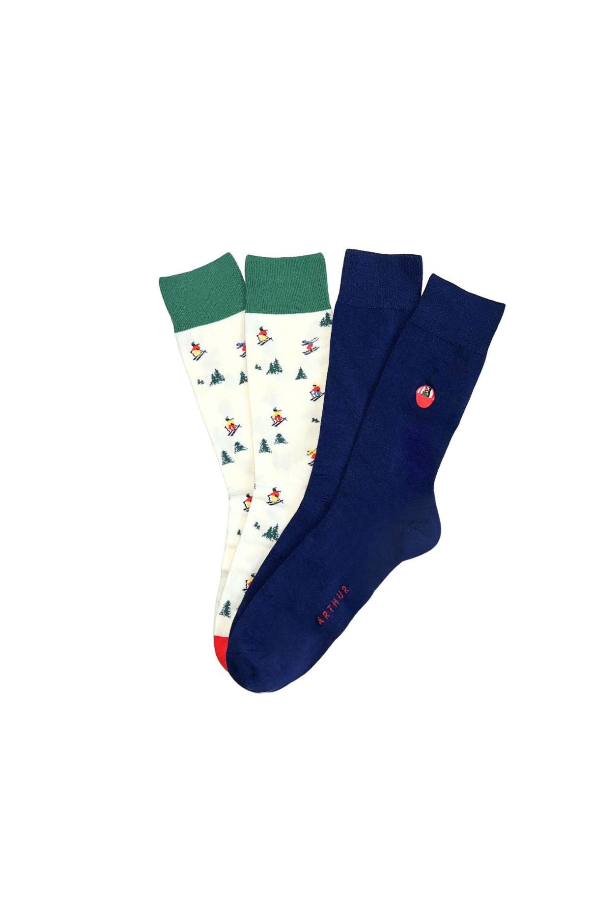 Pack 2 chaussettes Homme Thé Lit Ski Marine 2