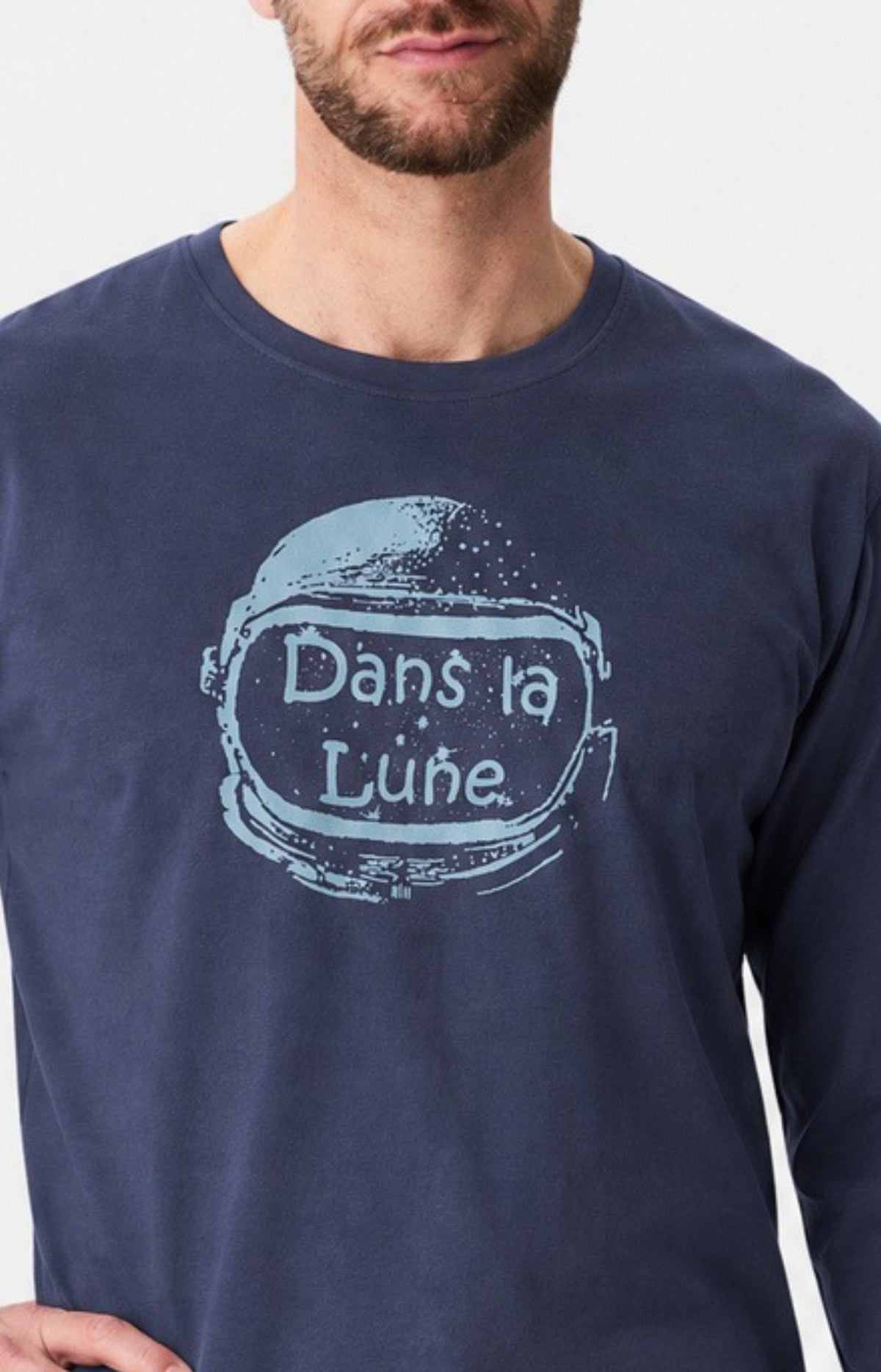 Pyjama en jersey de coton épais - Dans la lune