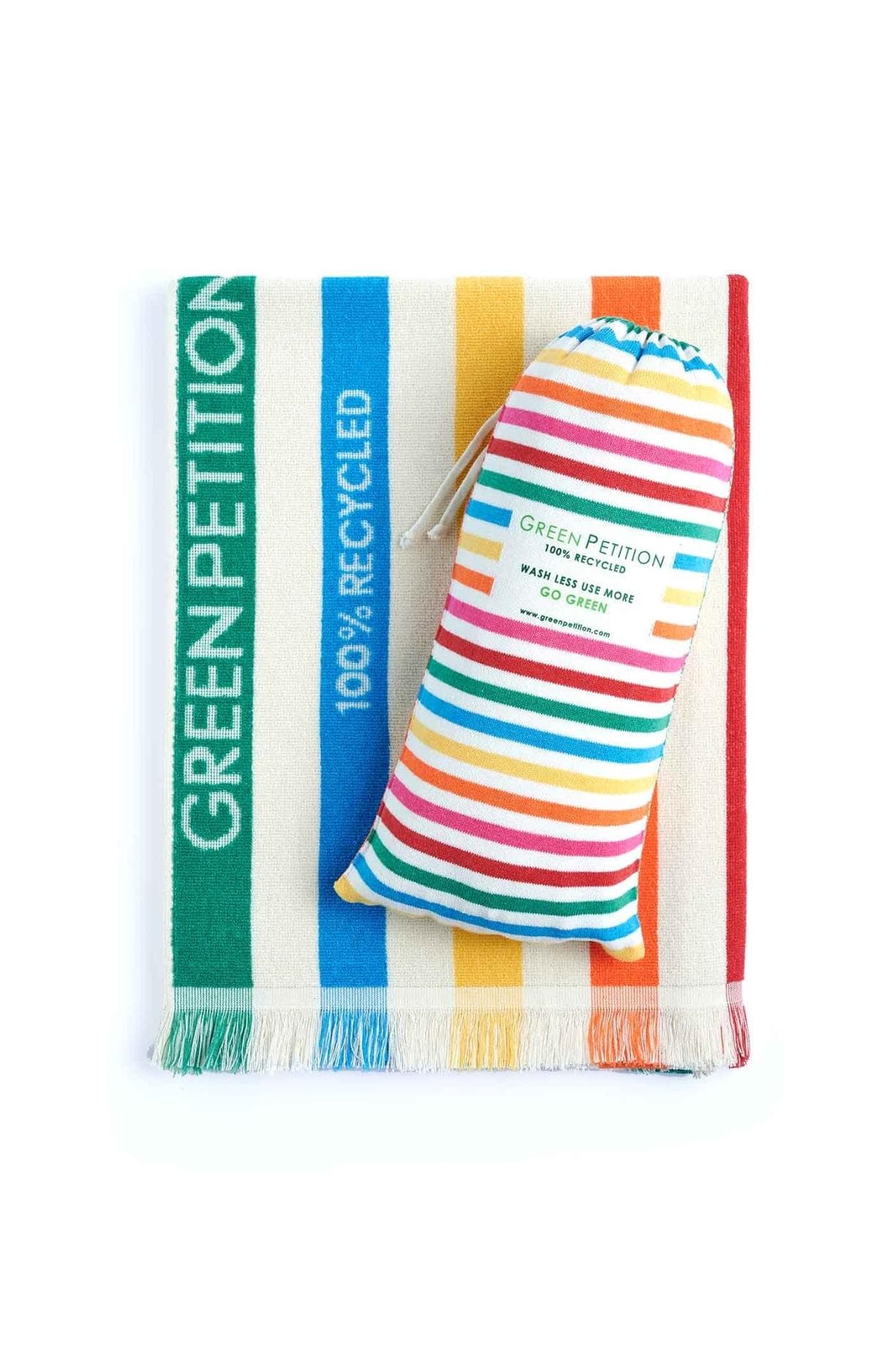 Serviette de place à rayures Multicolore 1