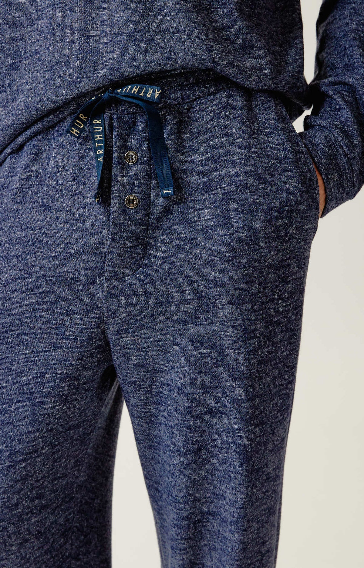 Pyjama en coton molletonné - Minuit