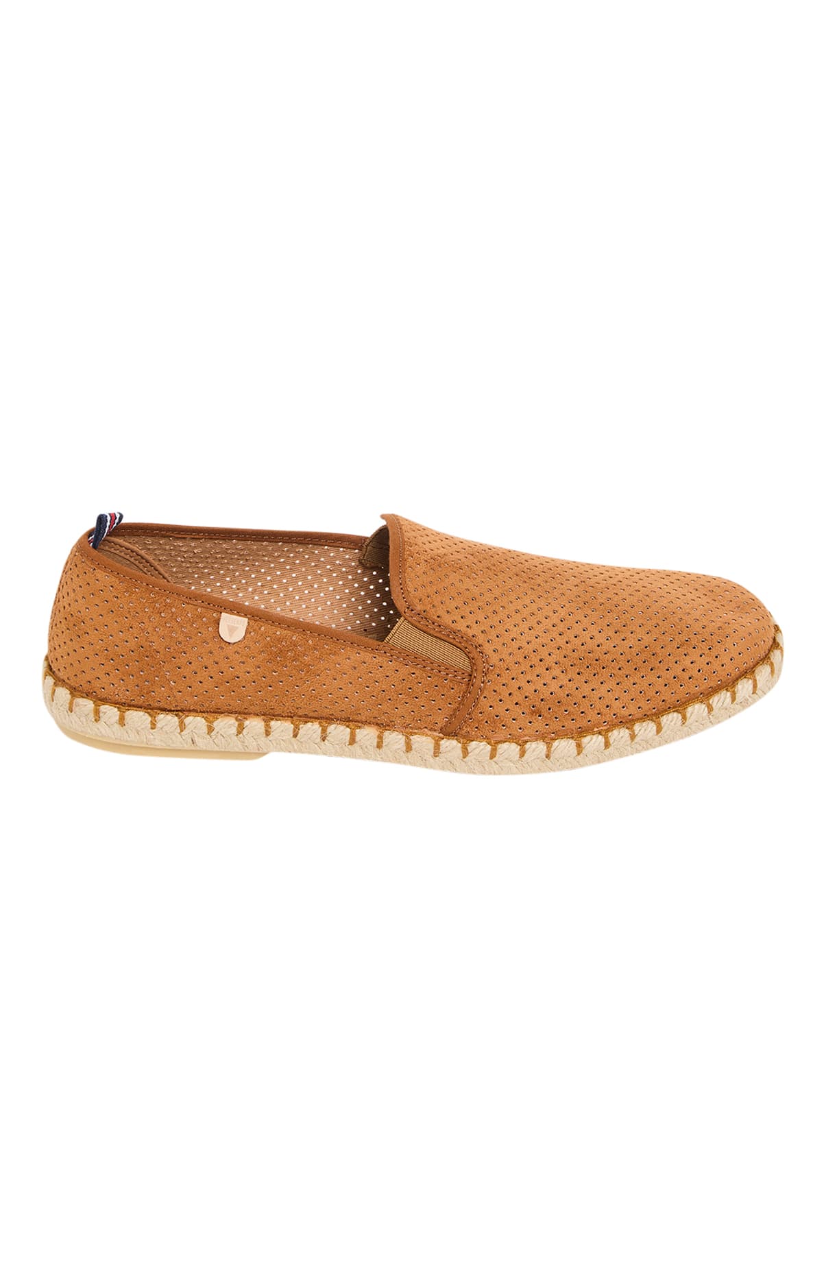 Espadrille Homme cuir uni Cognac 3