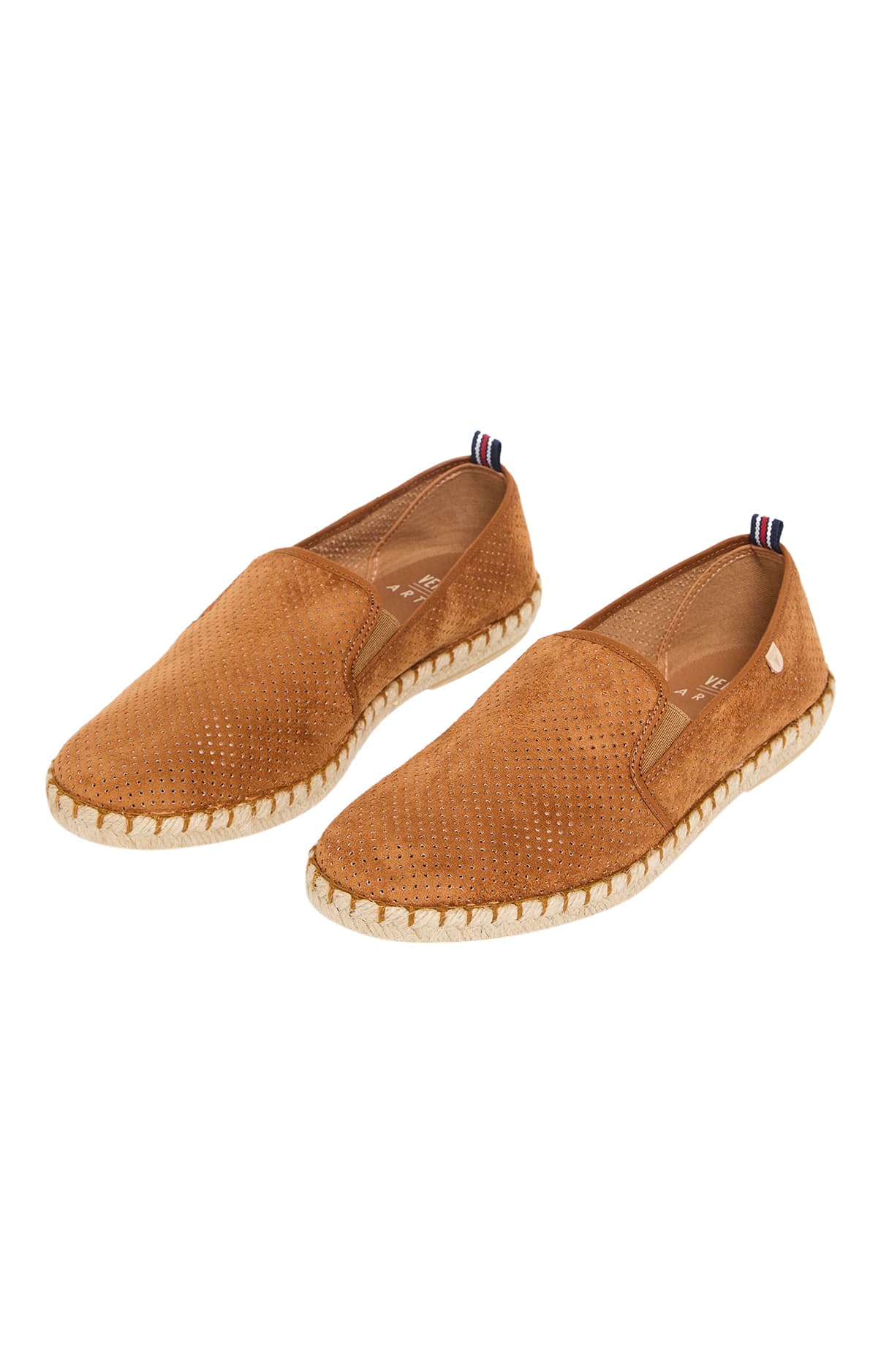 Espadrille Homme cuir uni Cognac 1