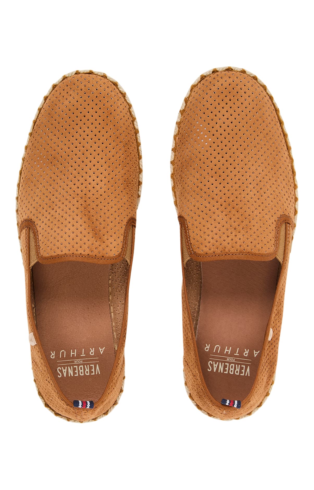 Espadrille Homme cuir uni Cognac 2