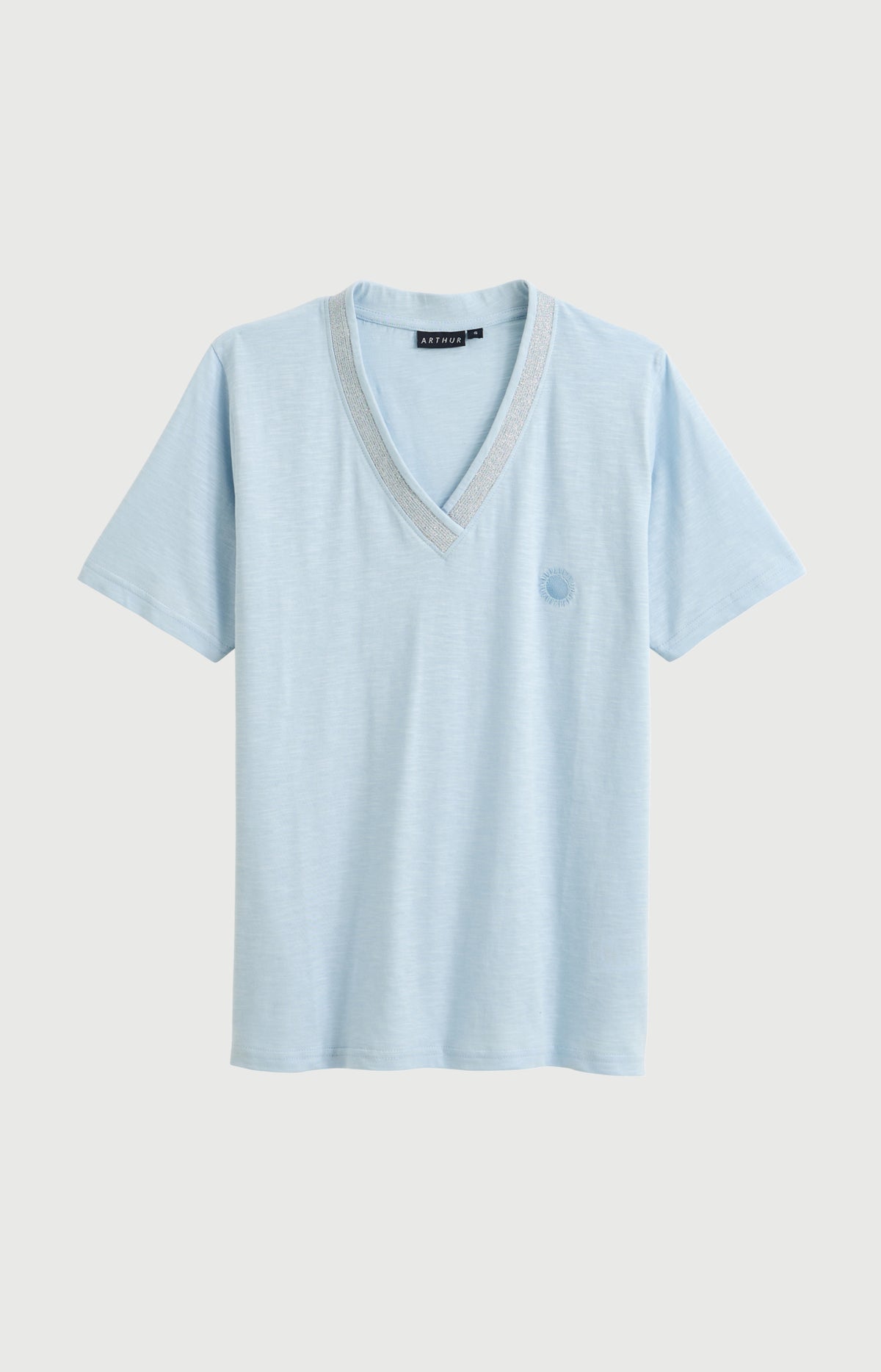 Haut Femme Soleil Manches courtes Couleur CIEL 3