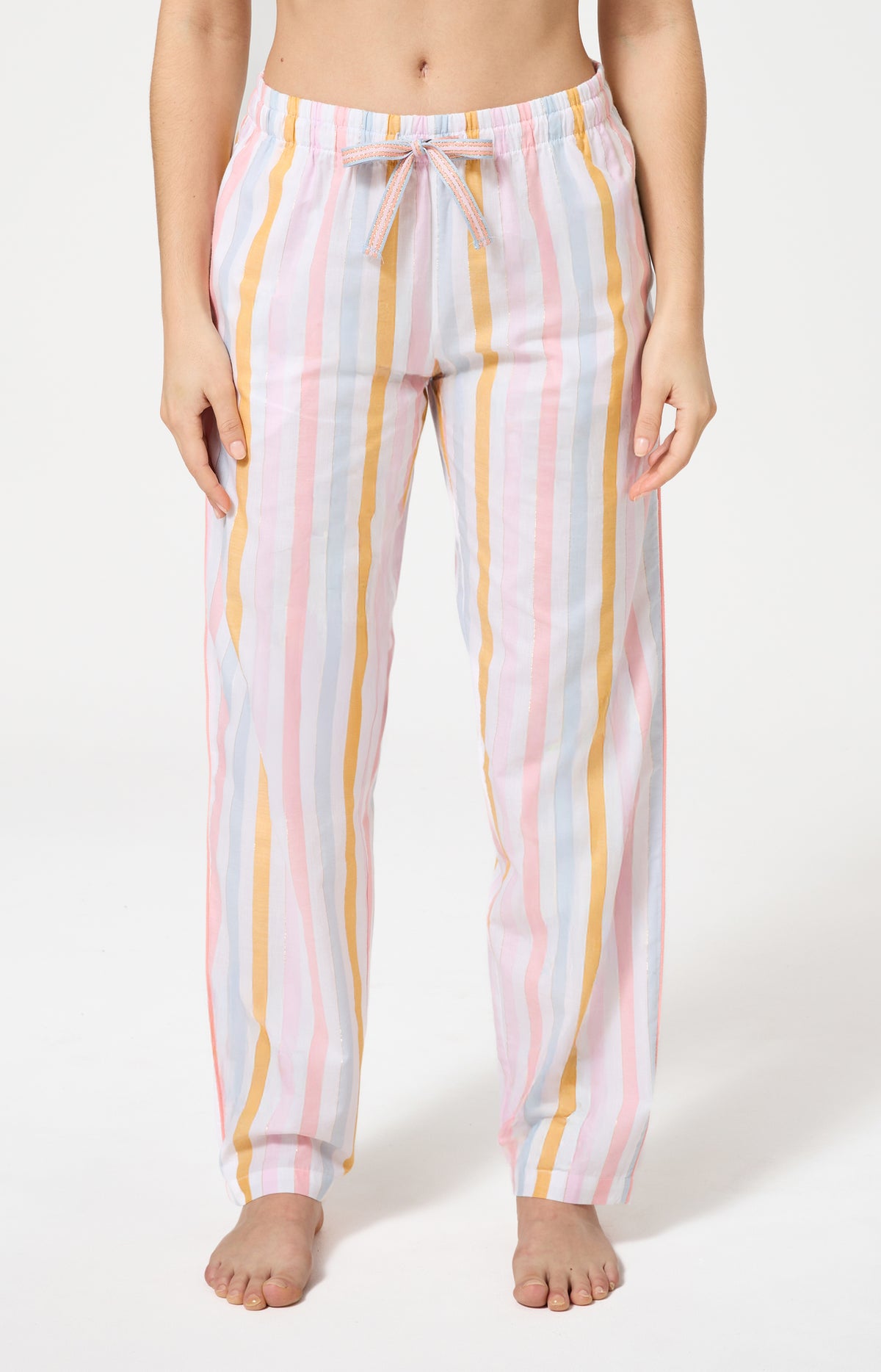 Bas Femme Maé Imprimé rayures multicolores 2