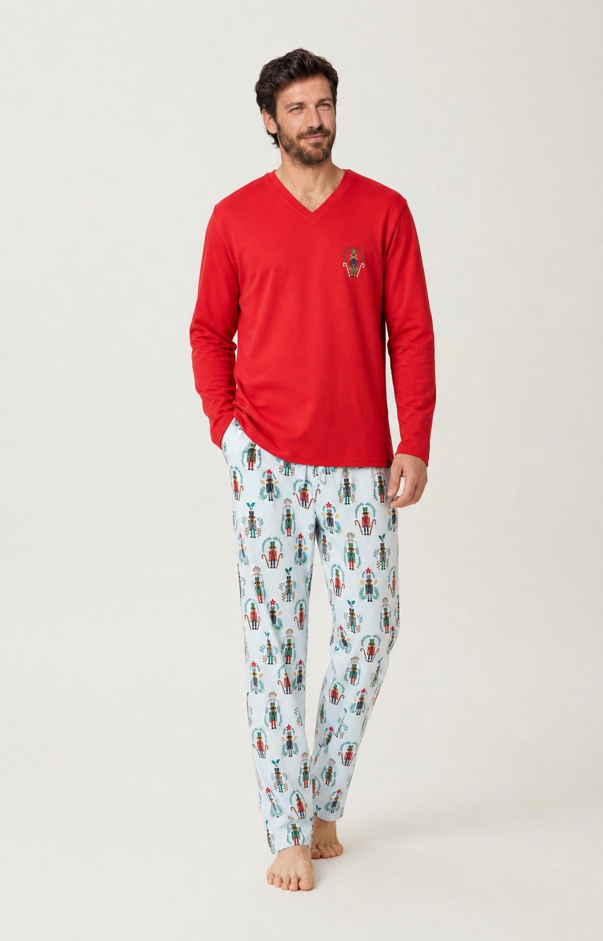 Pyjama en jersey de coton épais - Casse-noisette