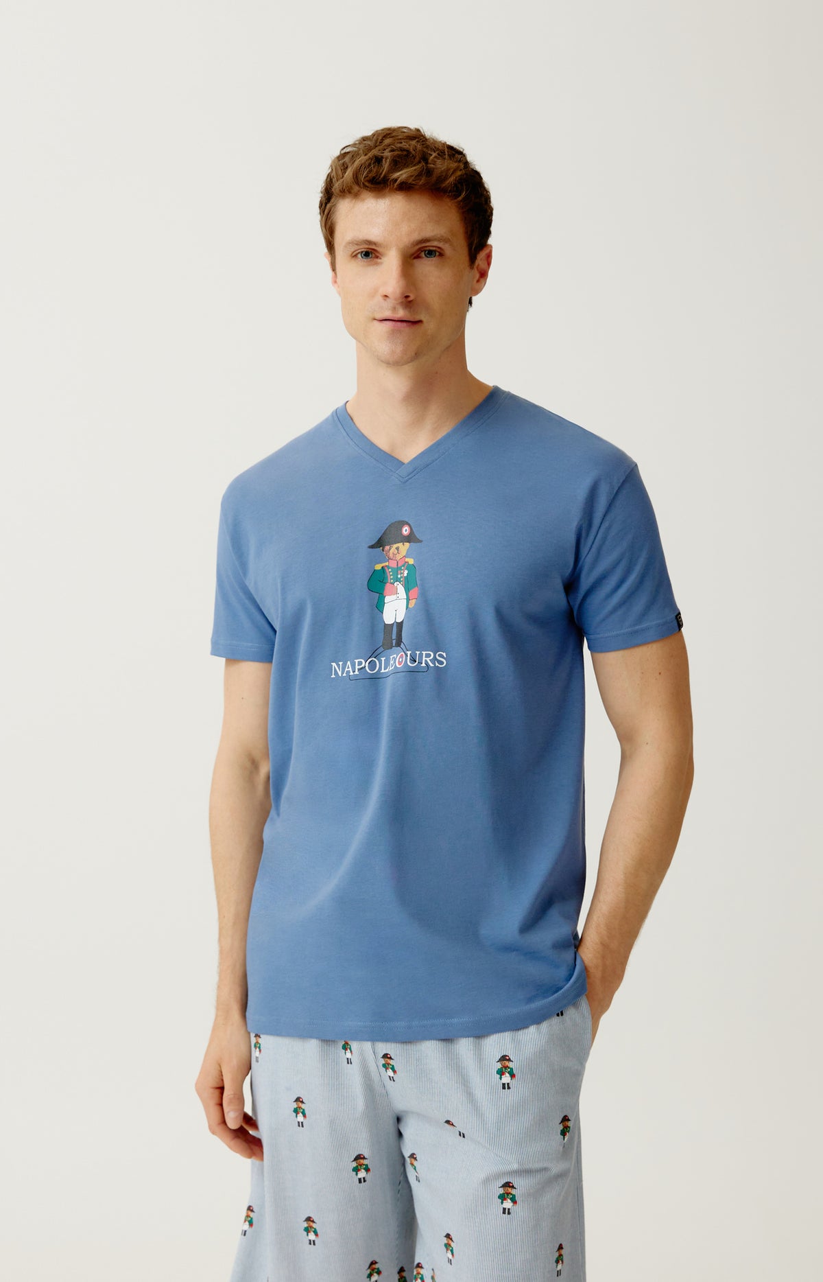 Pyjashort Homme Napoléours Bleu 7