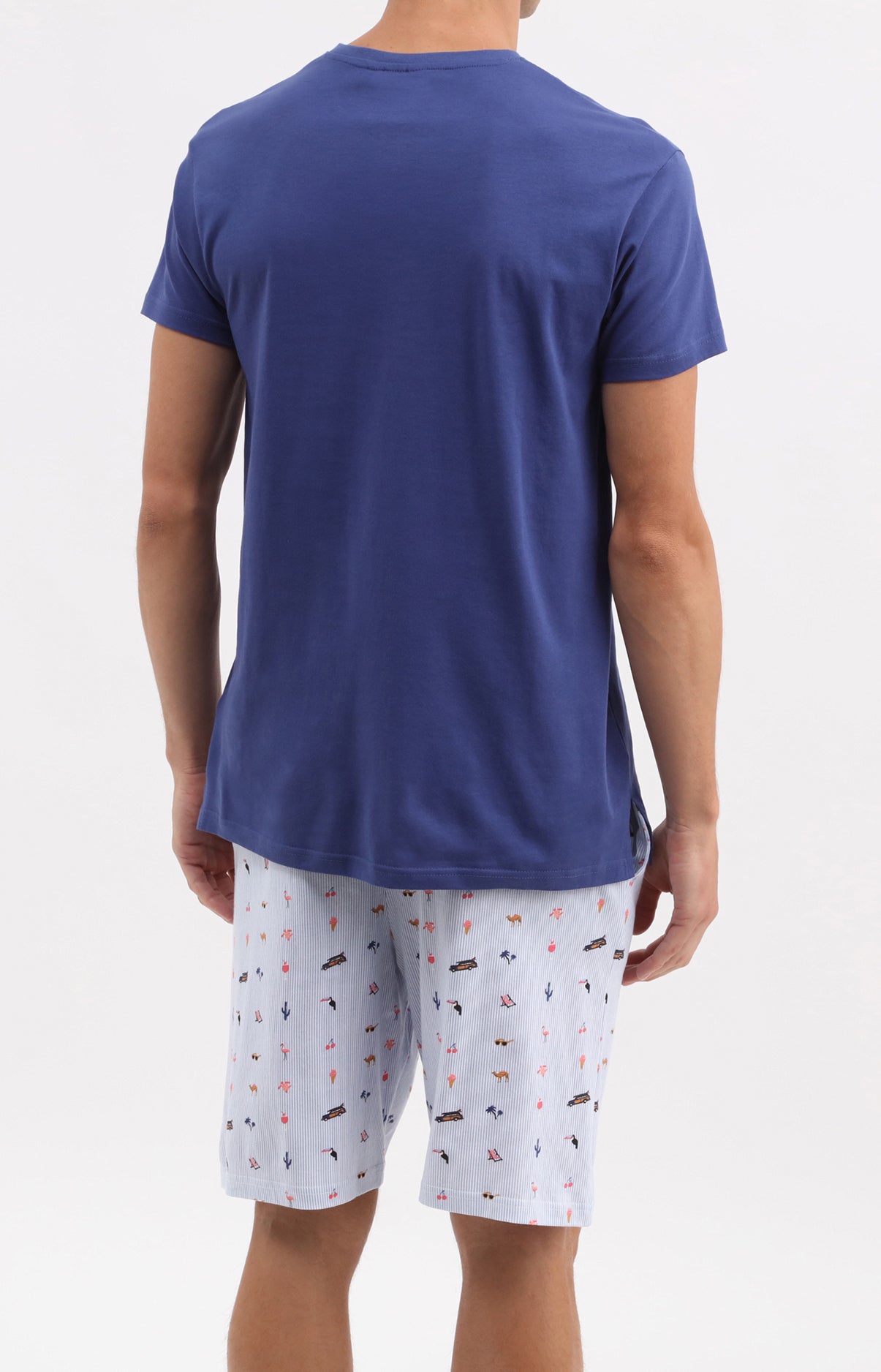 Pyjama Homme Mode vacances ON Imprimé rayures et illustrations vacances 4