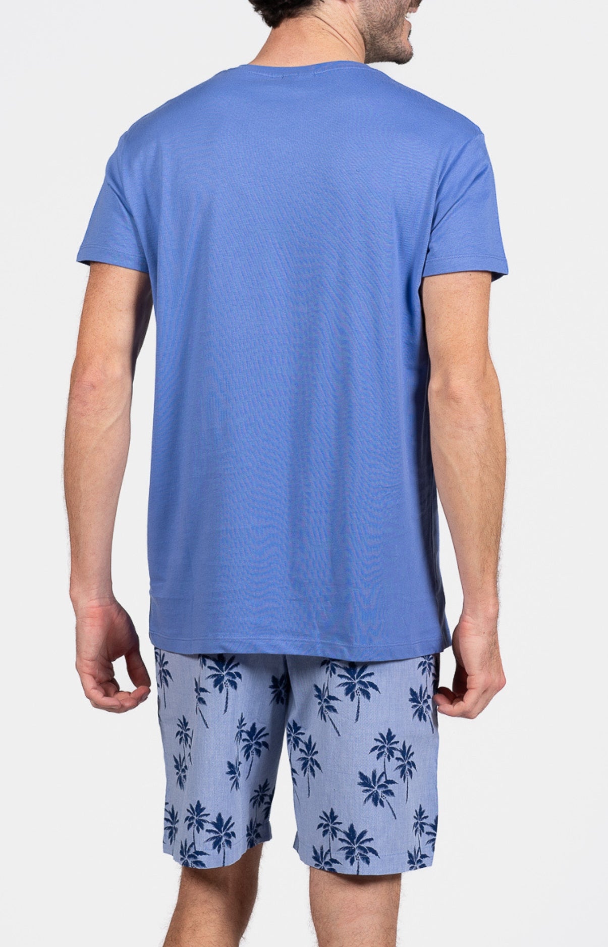 Pyjashort Homme Palmier Bleu 6