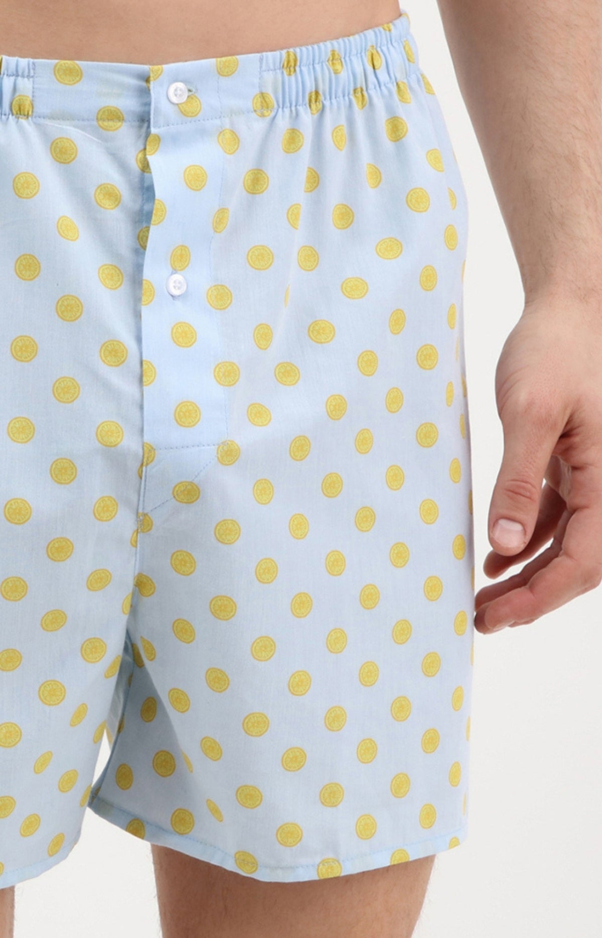 Caleçon homme citron bleu 2