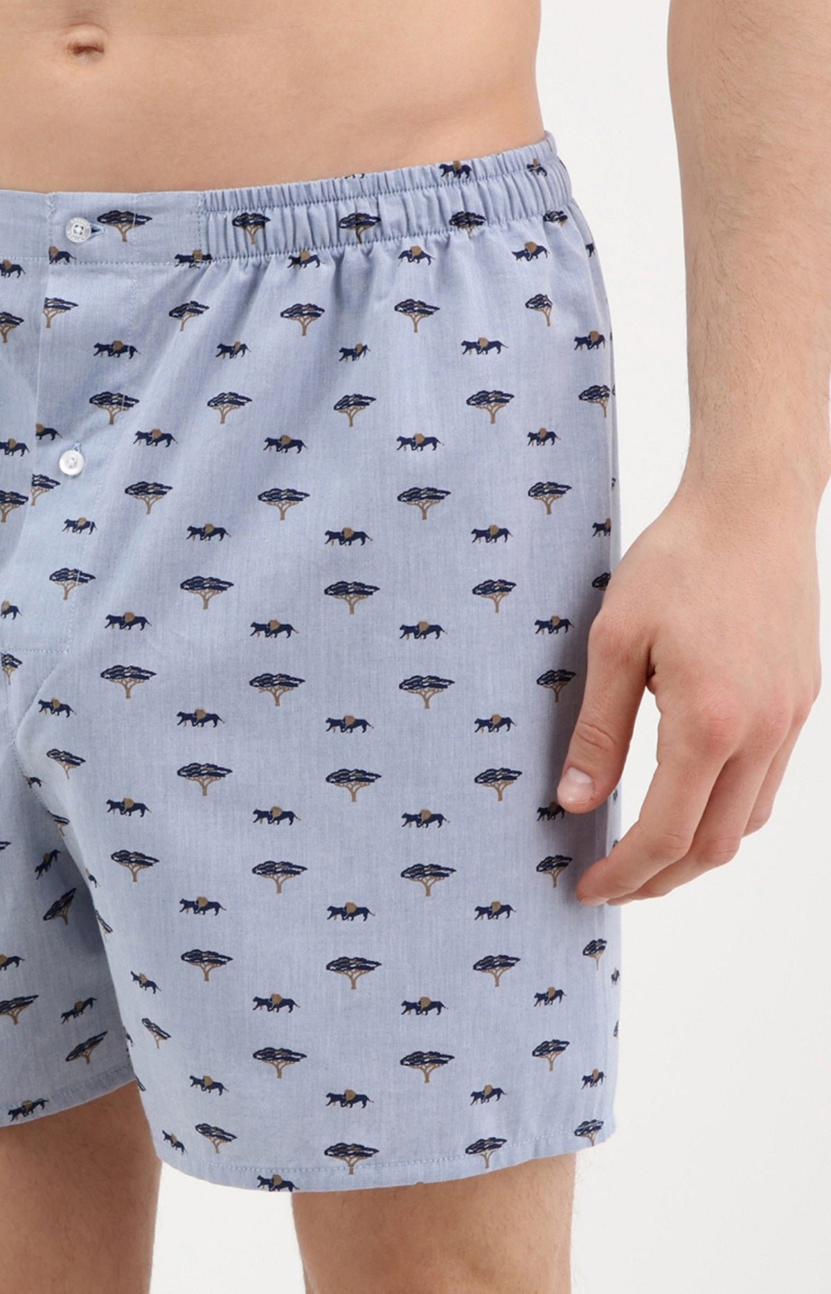 Caleçon homme safari bleu 1