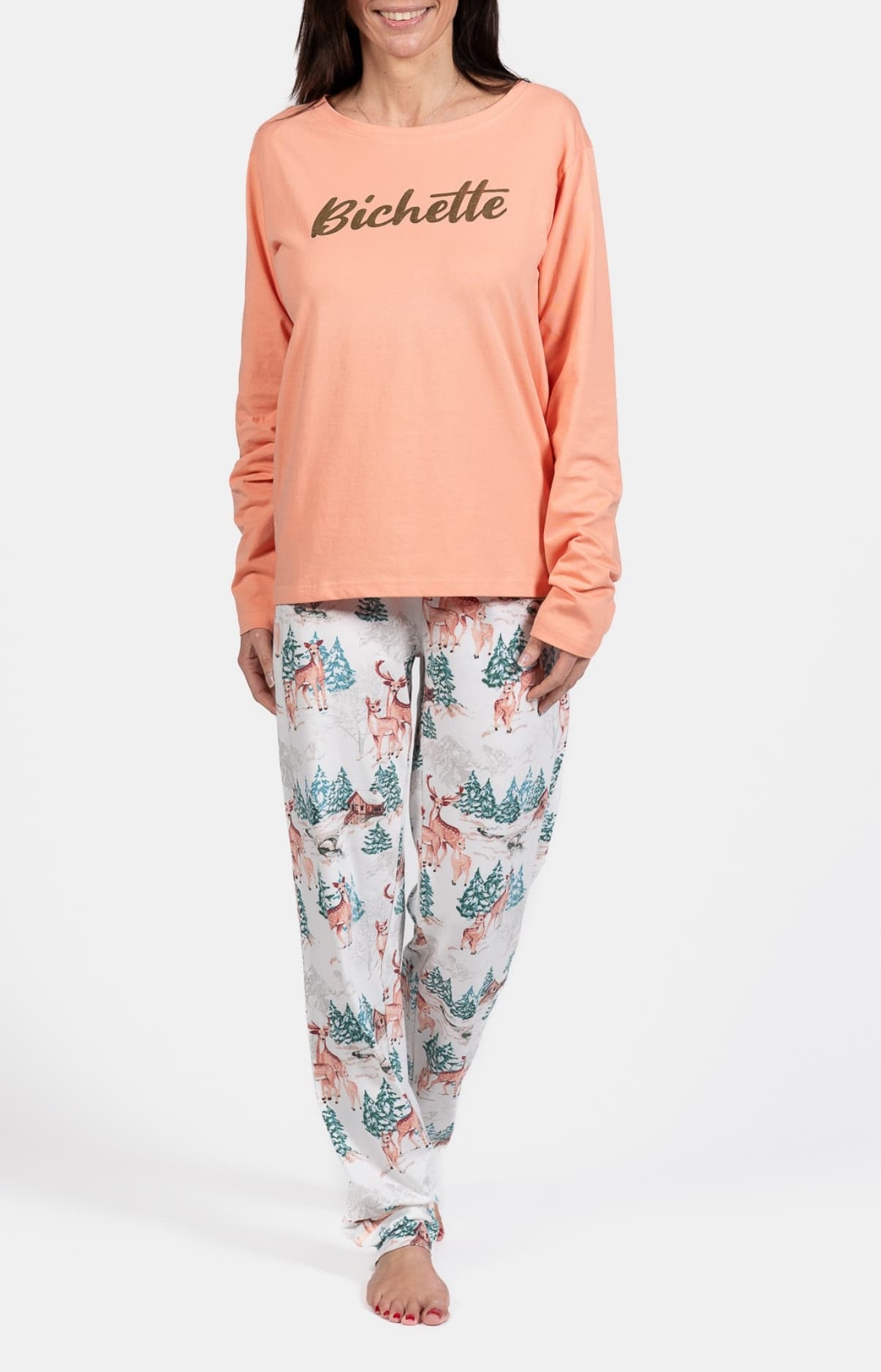 Pyjama Femme biche Blanc 1