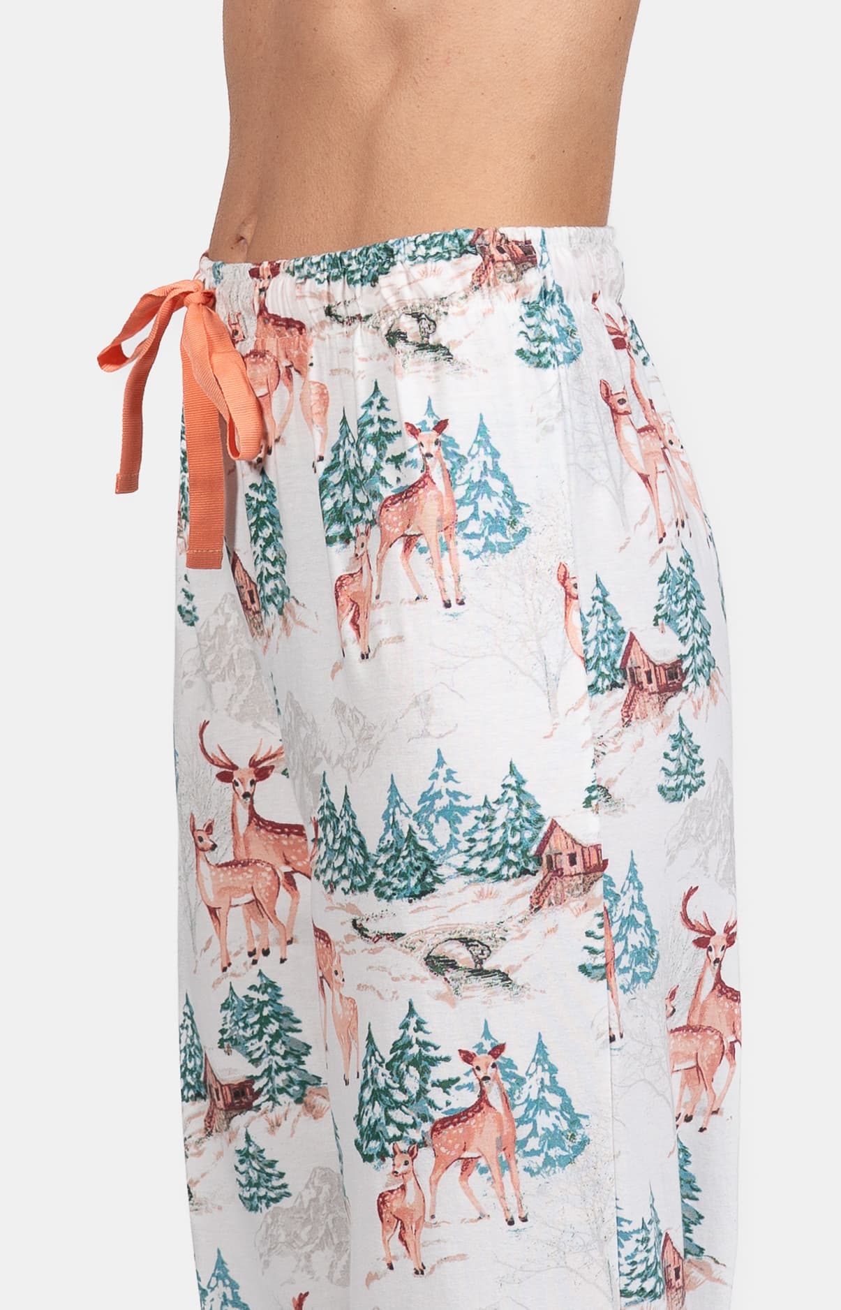 Pyjama boutonné Femme biche Blanc 4