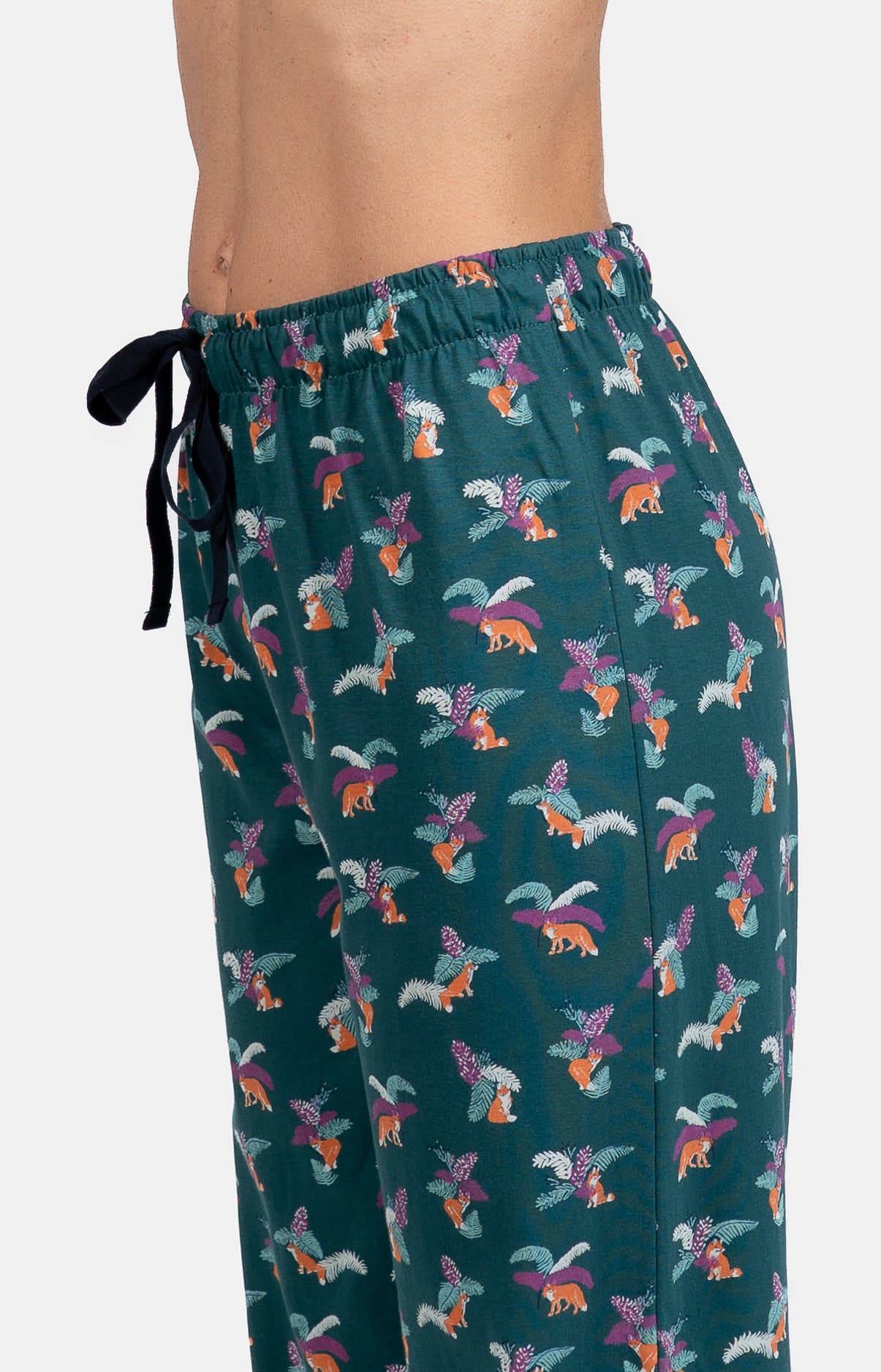 Pyjama long boutonné Femme Renard Vert 4