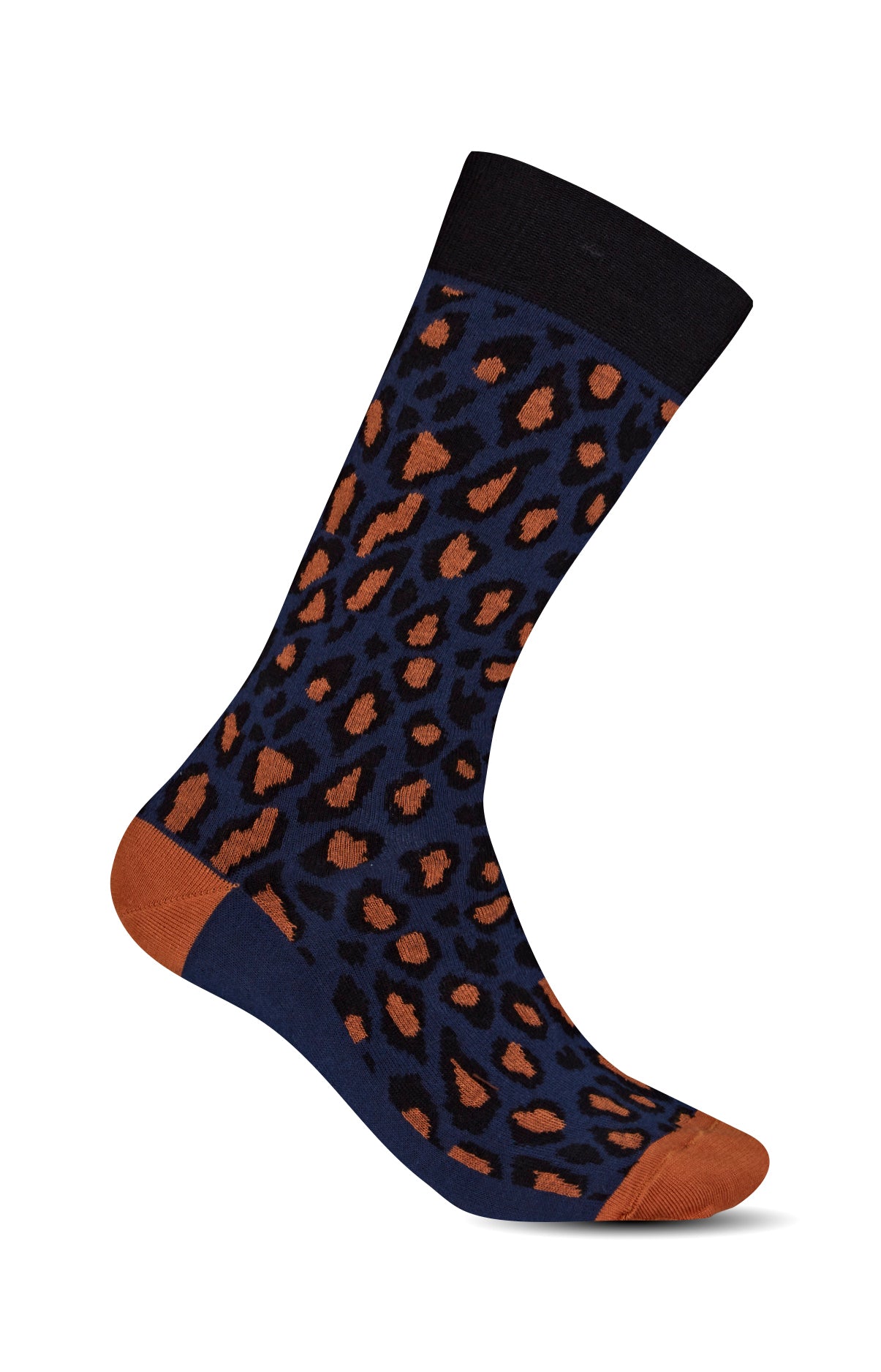 Chaussettes Femme Léopard Marine 1