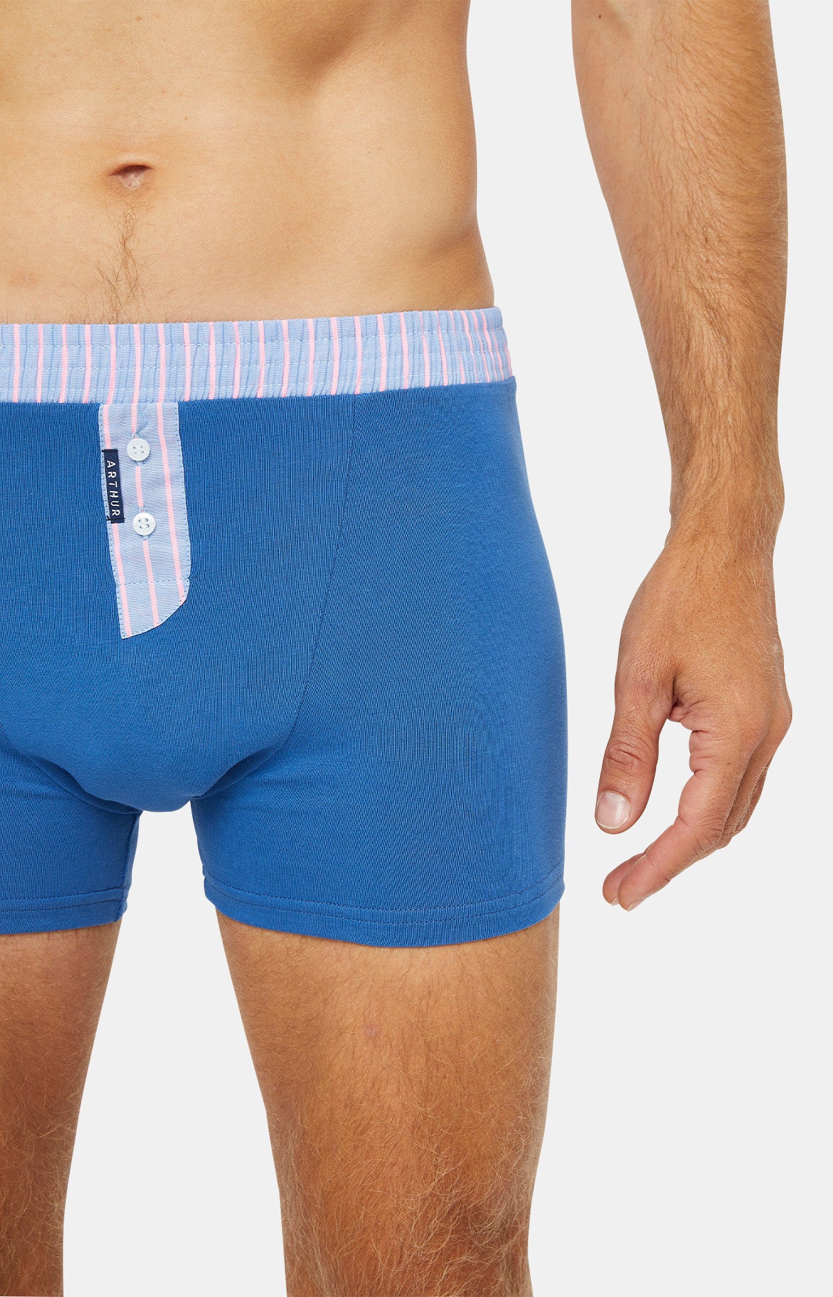 Boxer Homme Club Coton Bleu 7