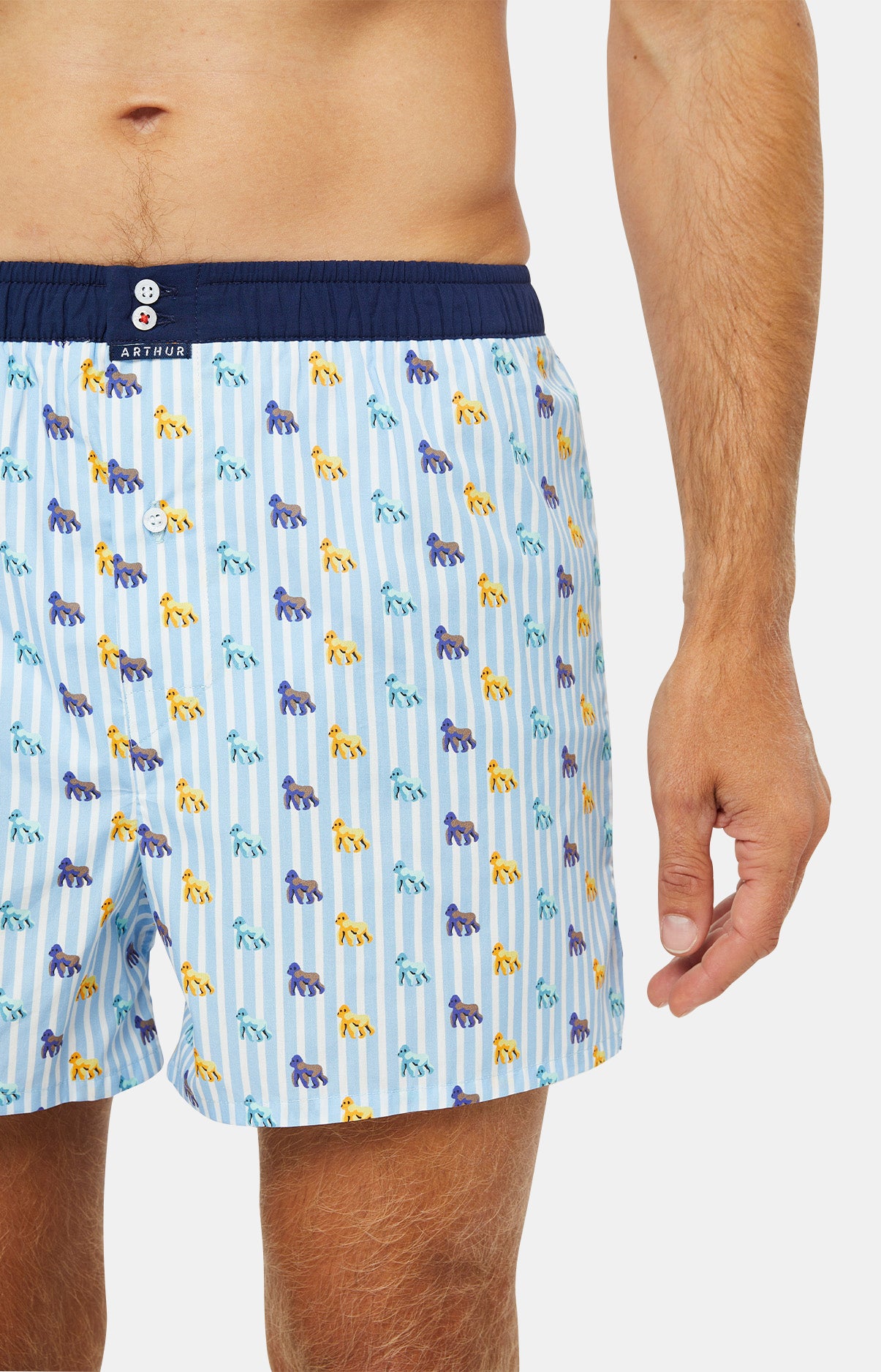 Caleçon avec suspensoir Homme Le Club n°1044 Bleu 2