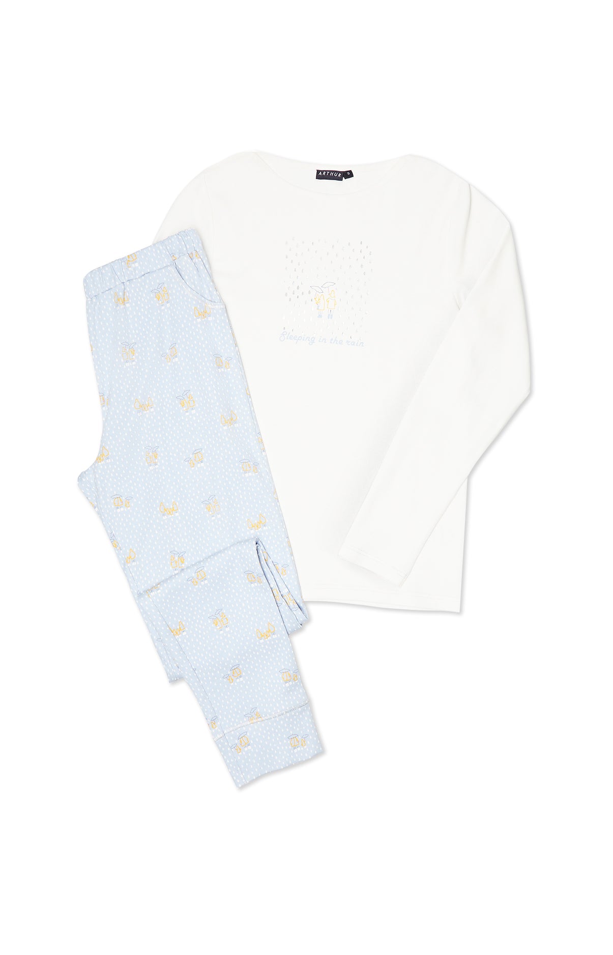 Pyjama long Femme Rain Bleu 3