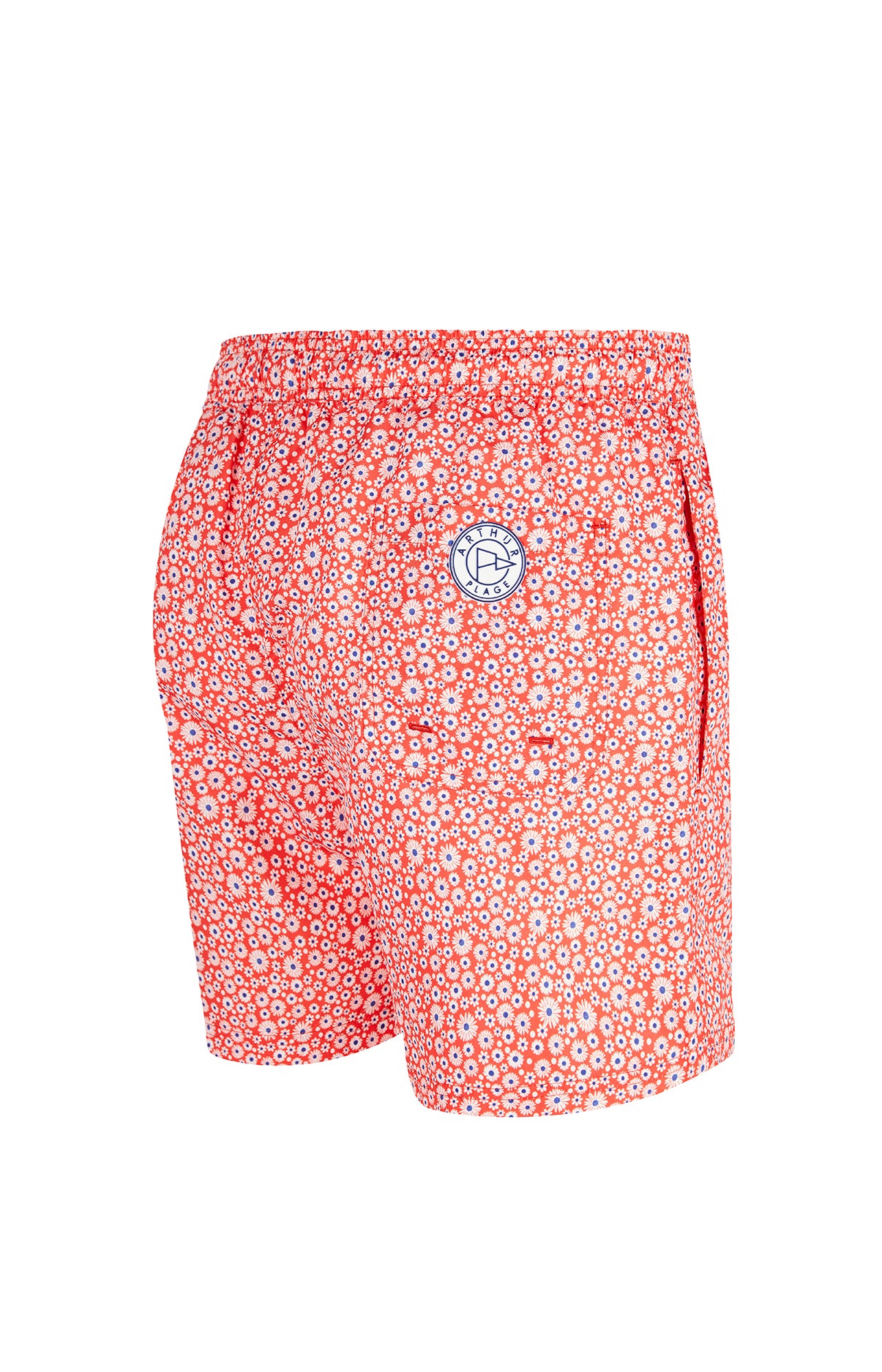 Short de bain Homme Marguerite Rouge 5