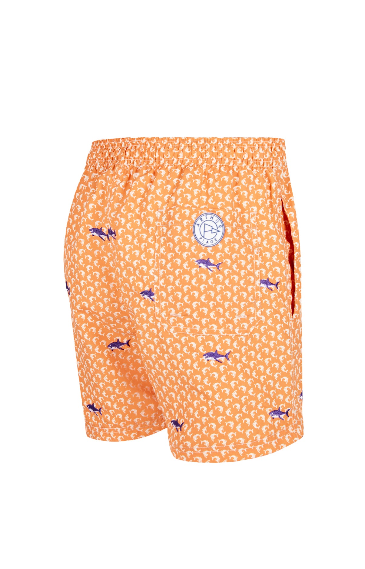 Short de bain Homme brodé Requin Marine 10