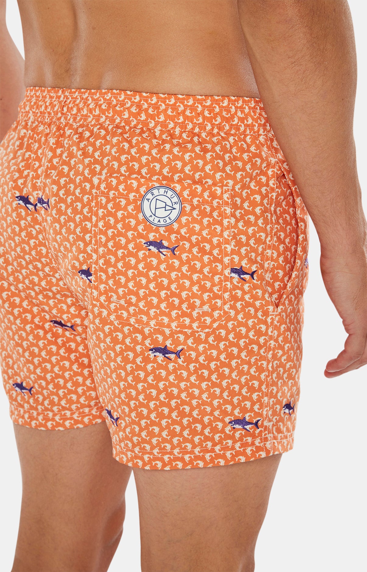 Short de bain Homme brodé Requin Marine 12