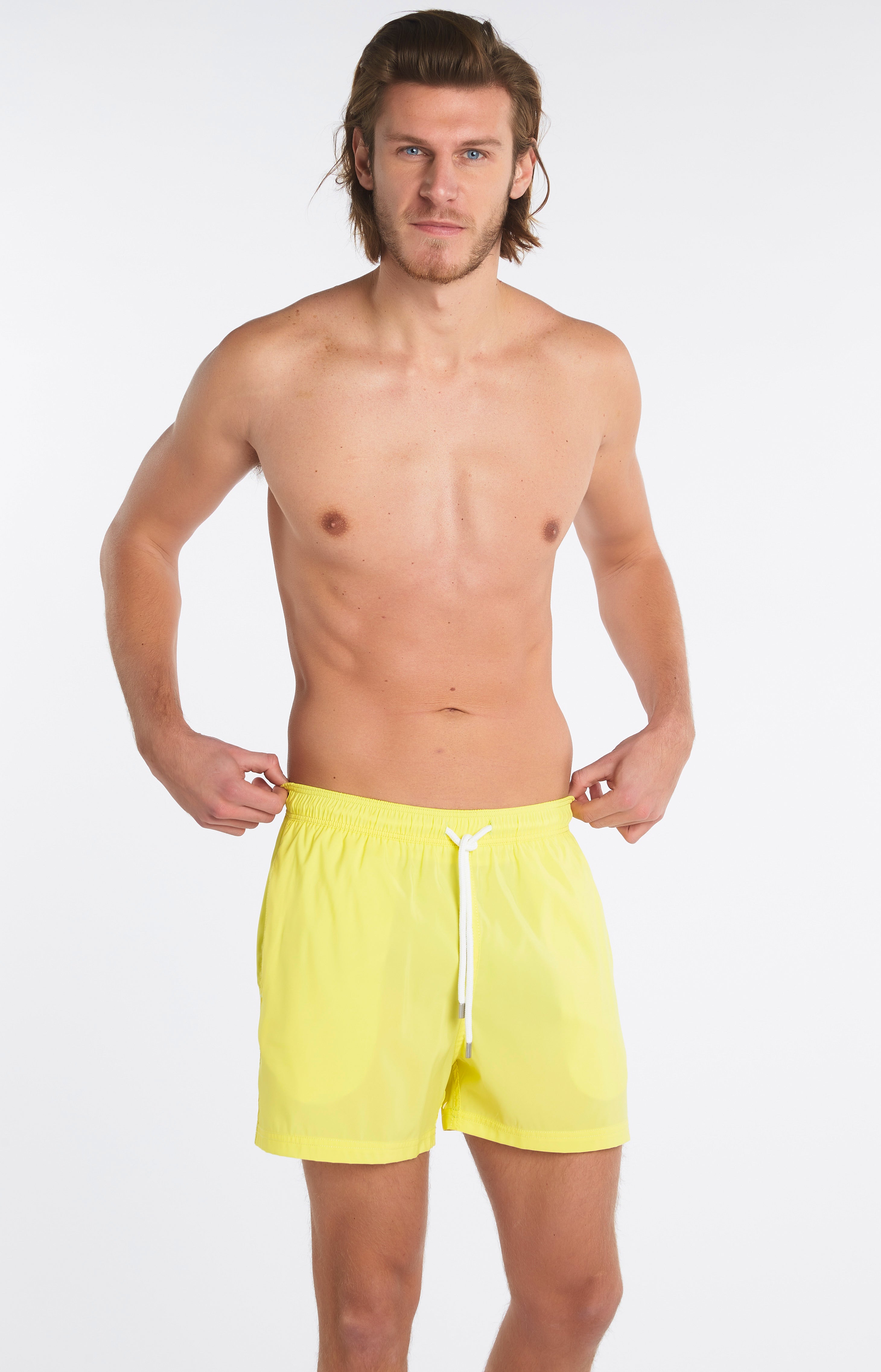 Short de bain Homme uni Jaune 20