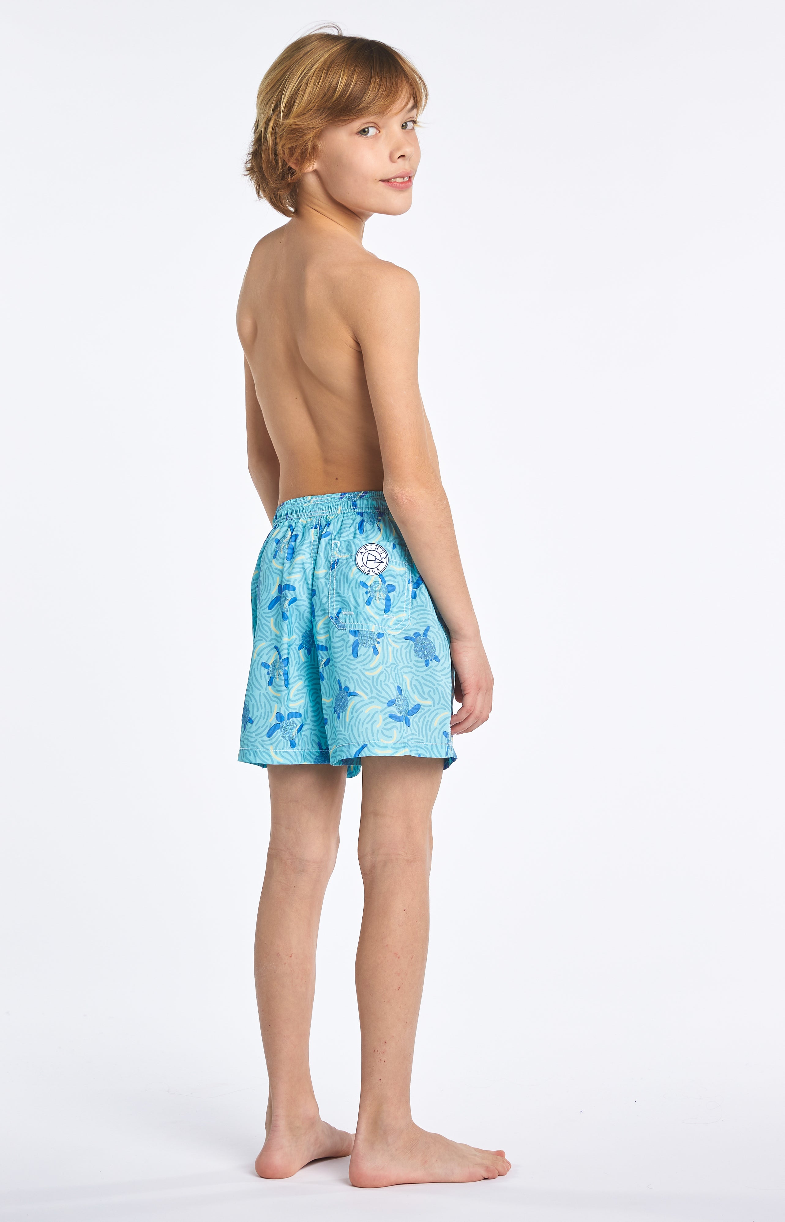 Short de bain Enfant Tortue Bleu 5